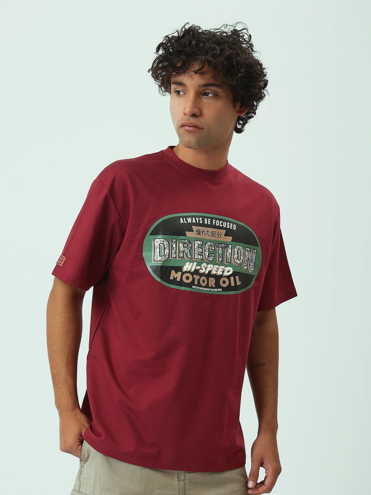 T-Shirt Homme Oversize à Grand Imprimé Vintage - TSH25SPR20465TM1
