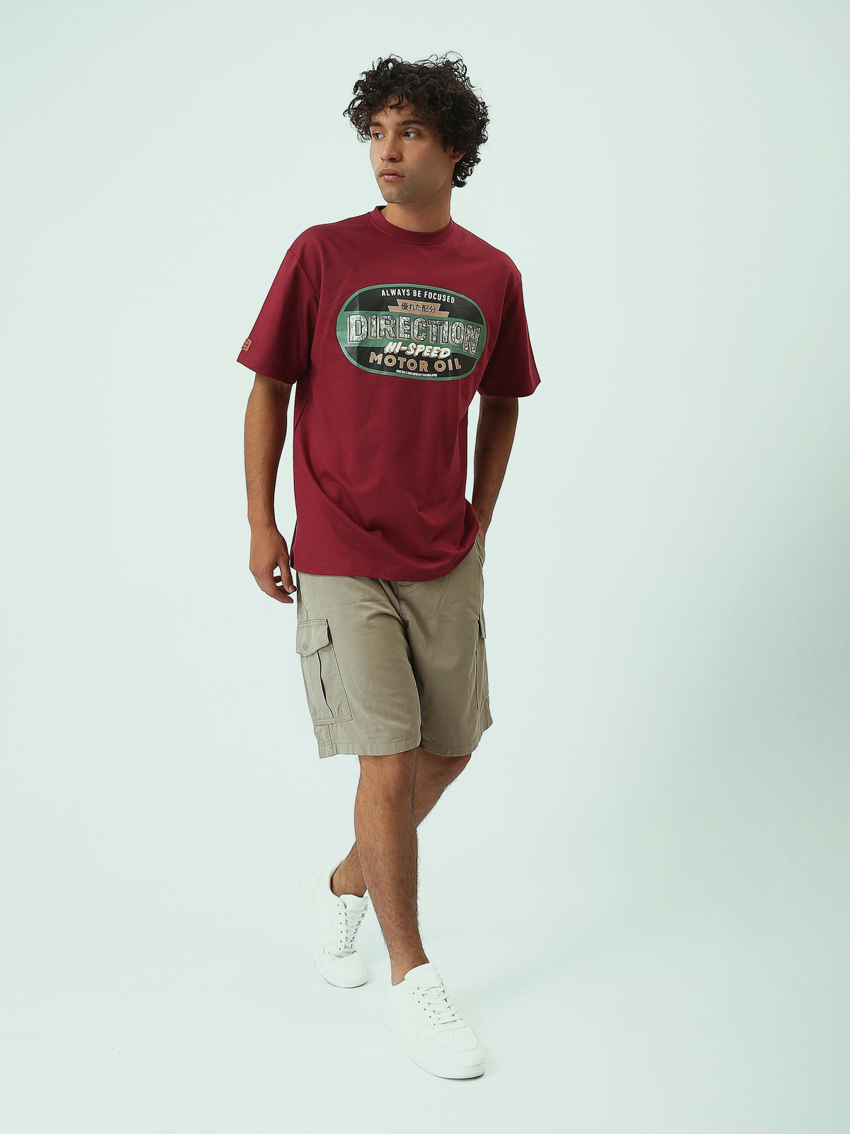 T-Shirt Homme Oversize à Grand Imprimé Vintage - TSH25SPR20465TM1
