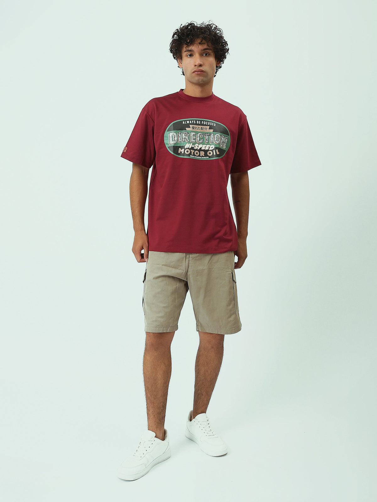 T-Shirt Homme Oversize à Grand Imprimé Vintage - TSH25SPR20465TM1