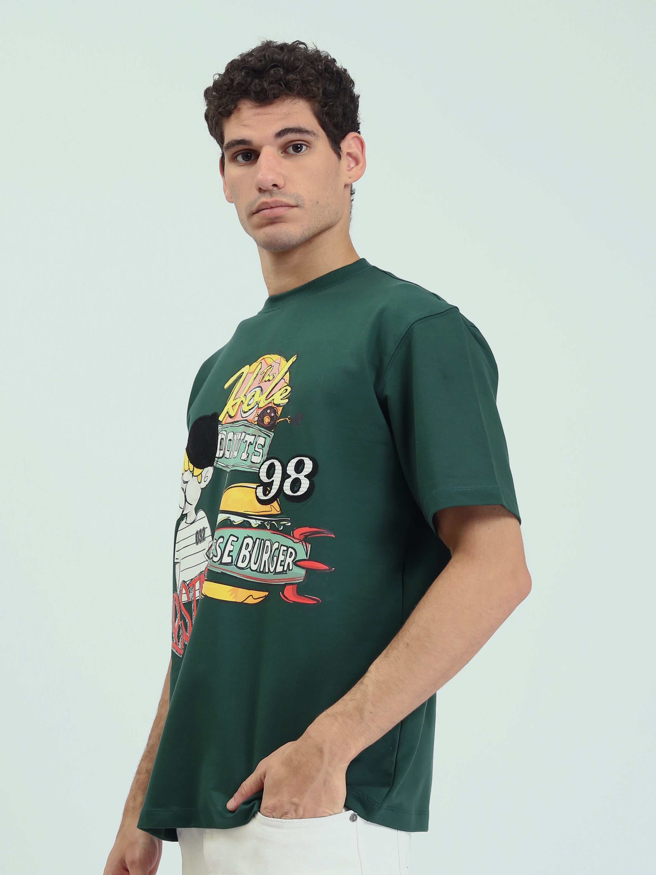 T-Shirt Homme Oversize à Imprimé Graphique – Style Streetwear - TSH25SPRO20256TM1