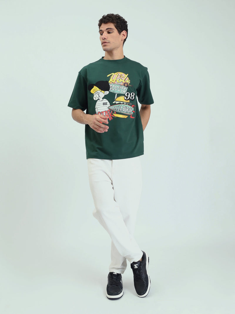 T-Shirt Homme Oversize à Imprimé Graphique – Style Streetwear - TSH25SPRO20256TM1