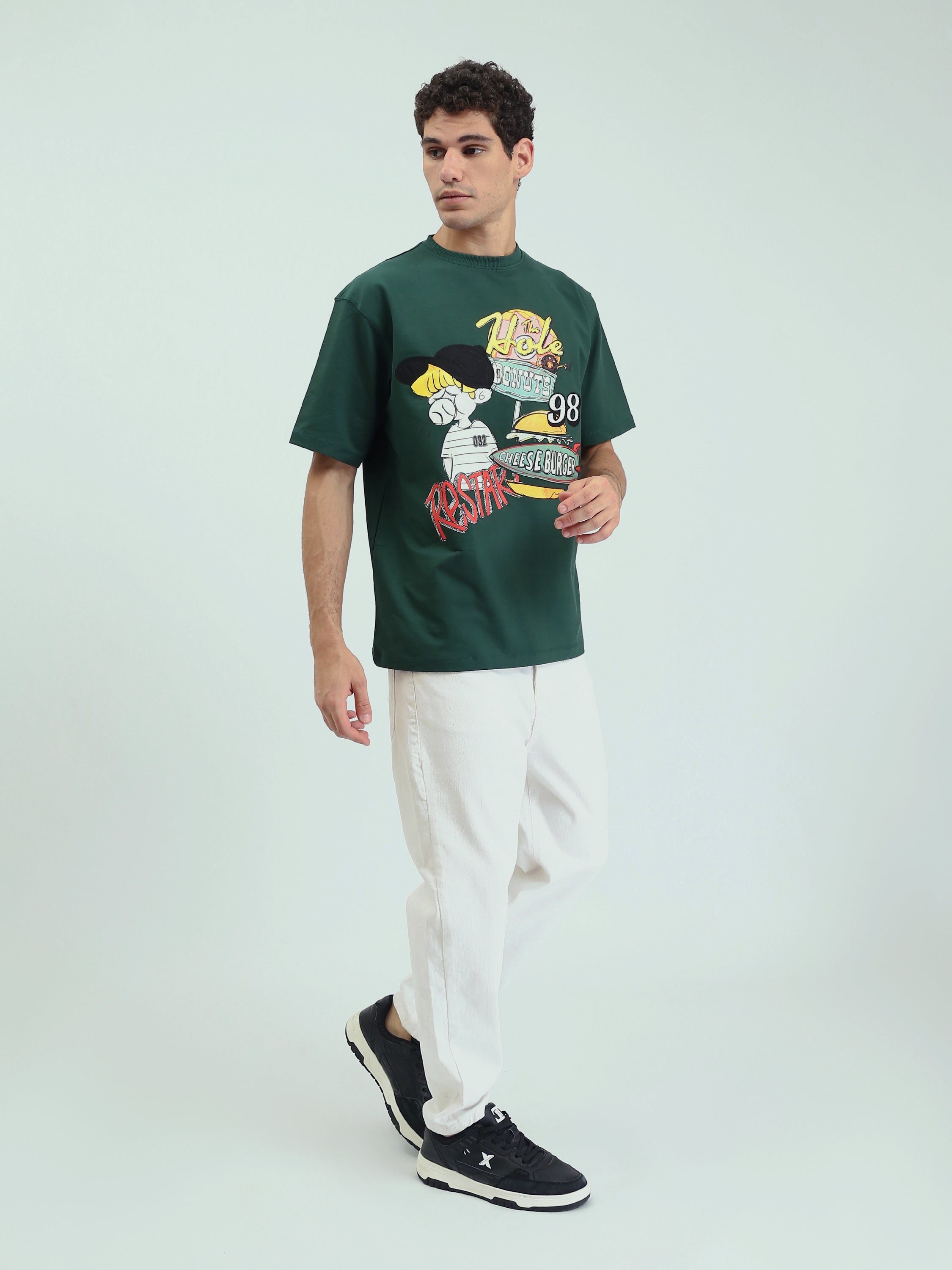 T-Shirt Homme Oversize à Imprimé Graphique – Style Streetwear - TSH25SPRO20256TM1