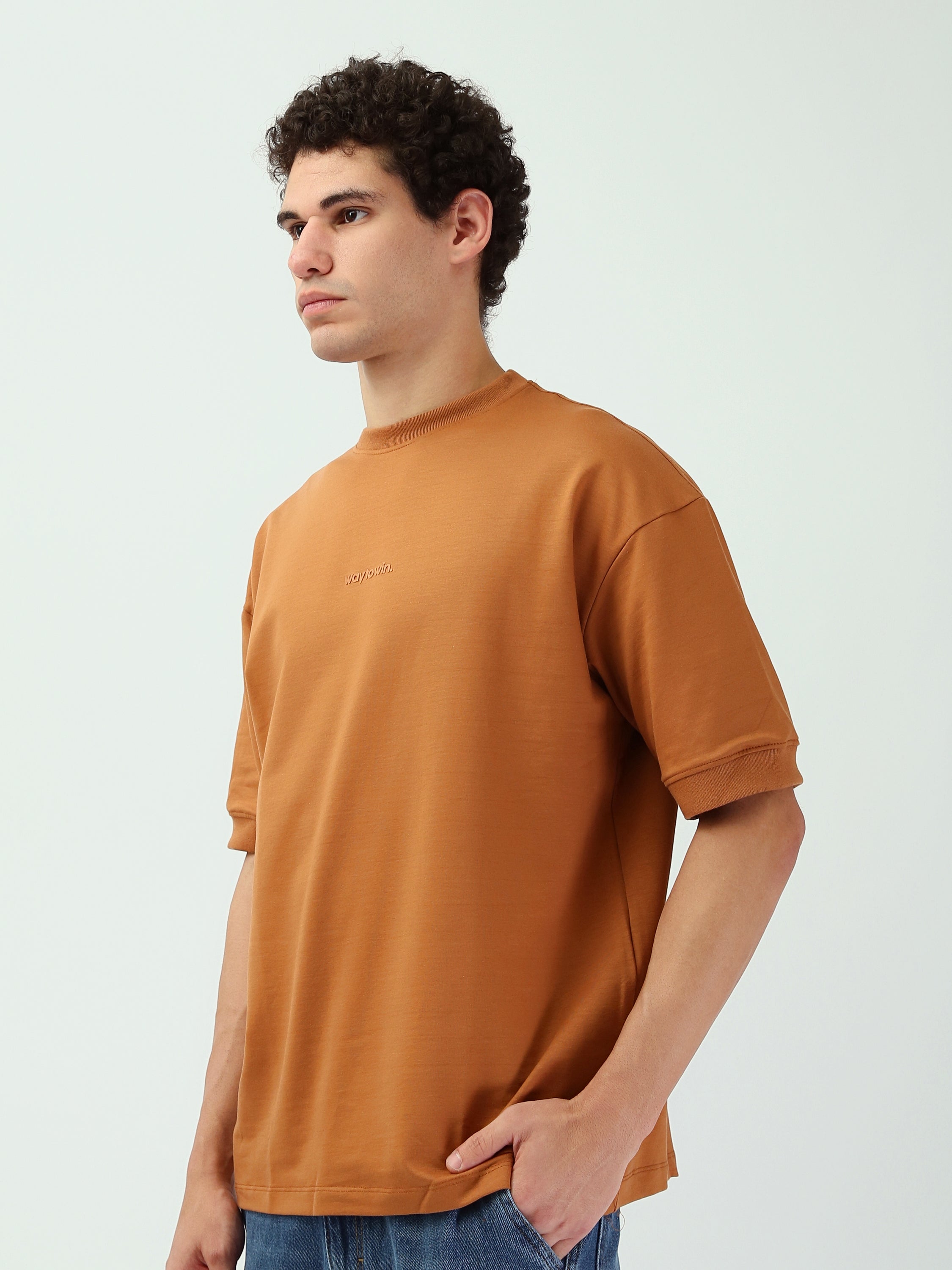 T-shirt noir homme "way to win" – Coupe loose et style décontracté - TSH25SPRO20266TM1