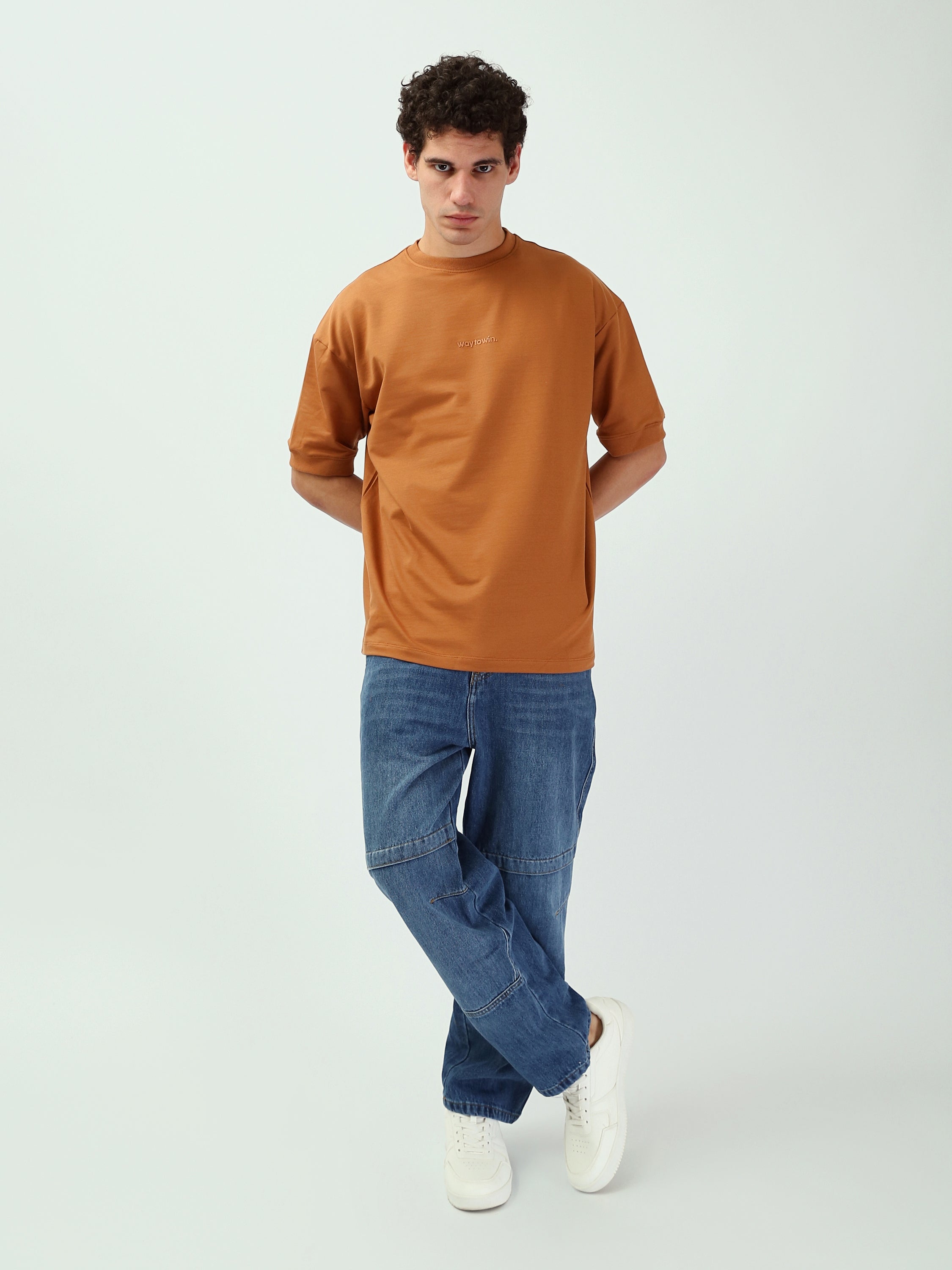 T-shirt noir homme "way to win" – Coupe loose et style décontracté - TSH25SPRO20266TM1