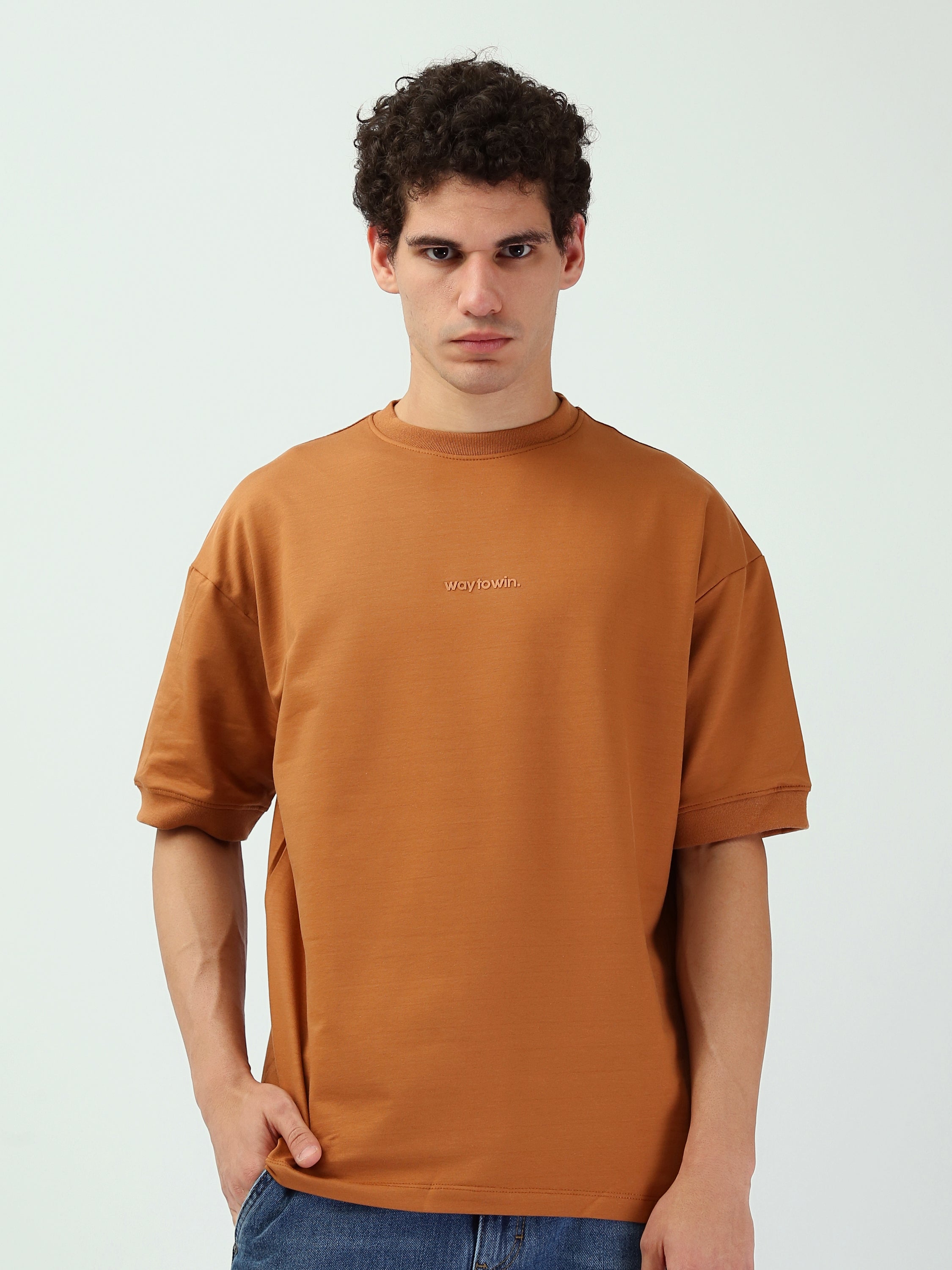 T-shirt noir homme "way to win" – Coupe loose et style décontracté - TSH25SPRO20266TM1