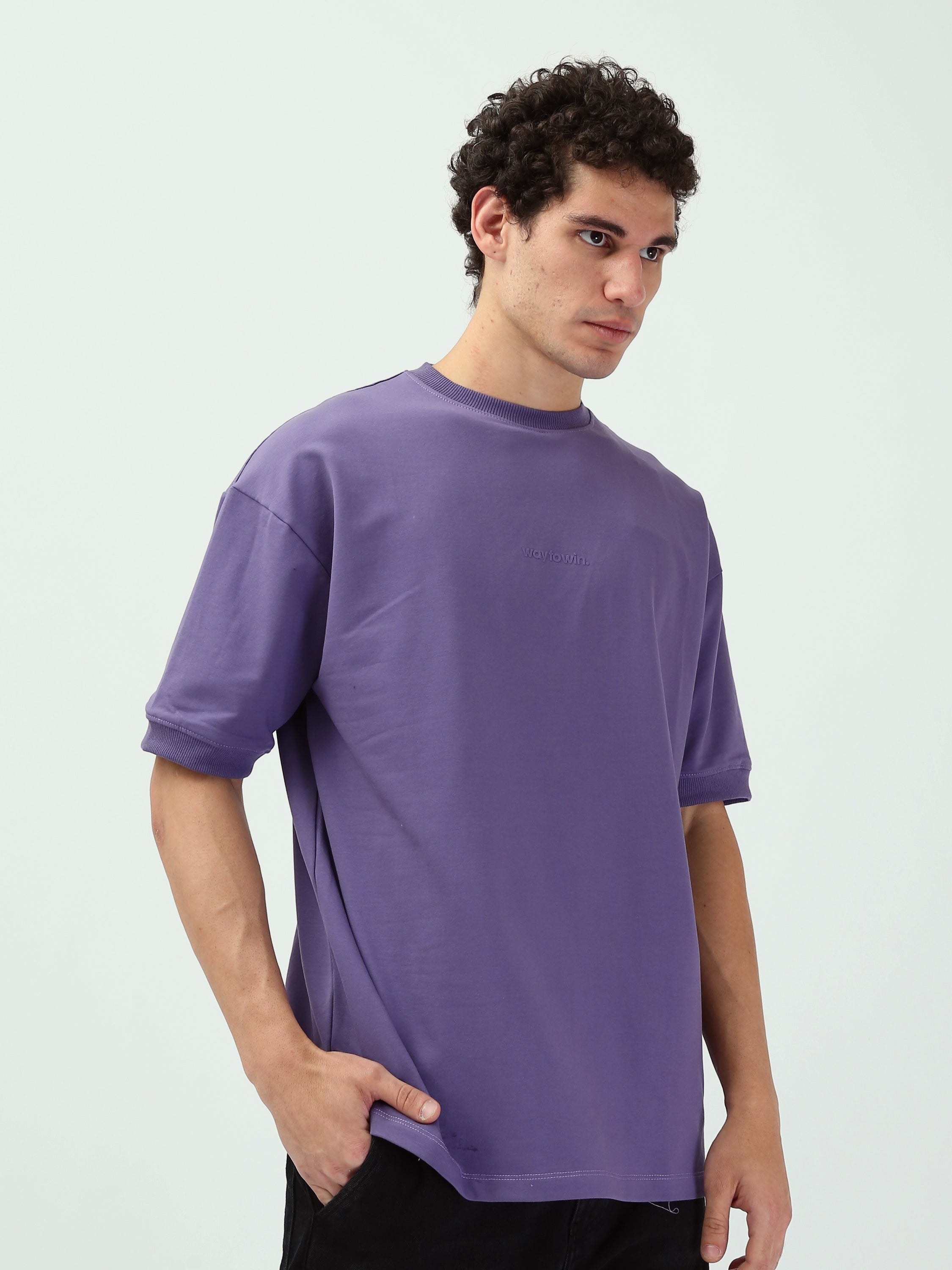 T-shirt noir homme "way to win" – Coupe loose et style décontracté - TSH25SPRO20266TM1