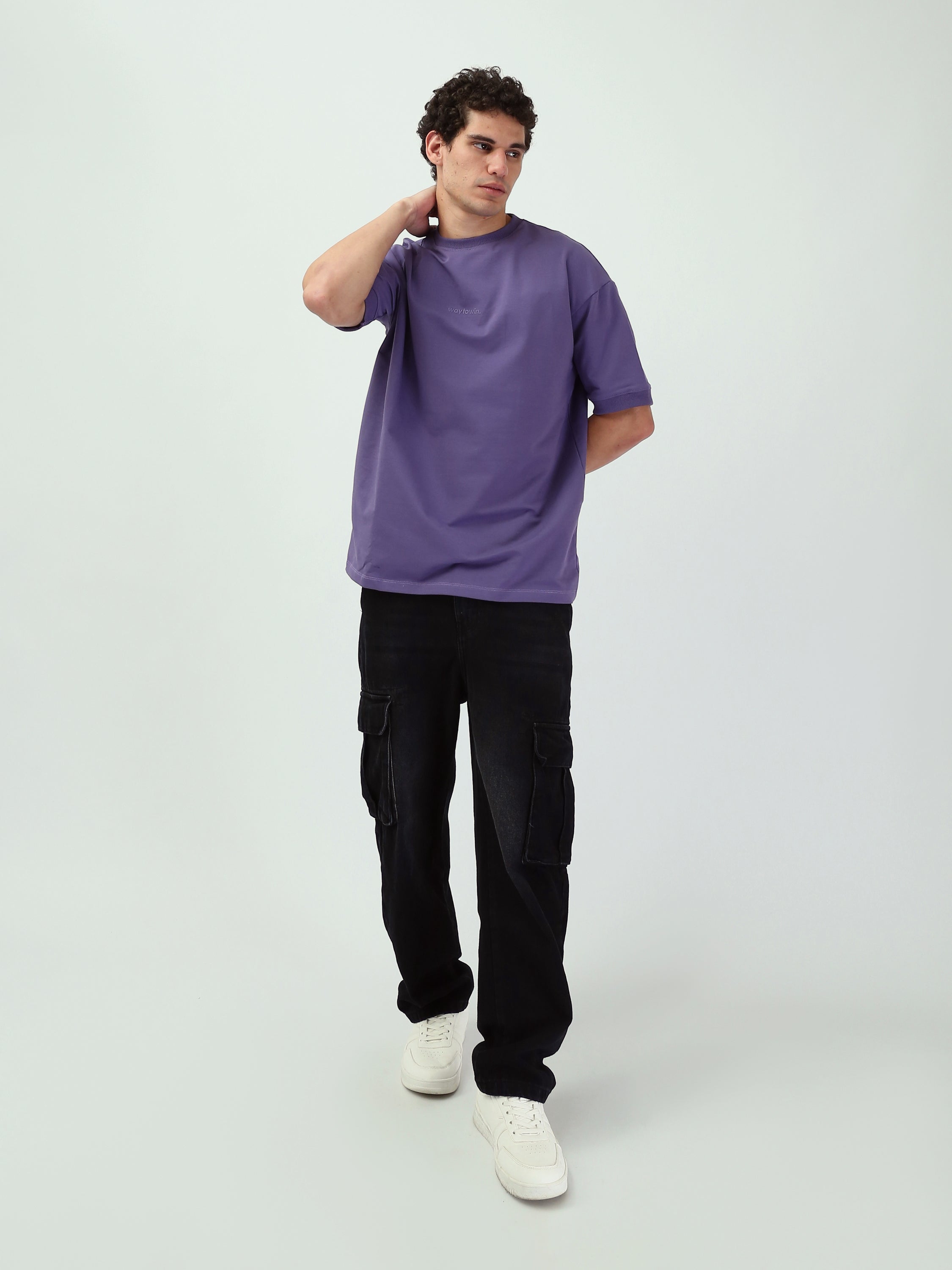 T-shirt noir homme "way to win" – Coupe loose et style décontracté - TSH25SPRO20266TM1