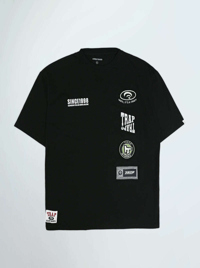 T-shirt Homme Oversize à Imprimés Typographiques Streetwear - TSH25SPRO20276TM1