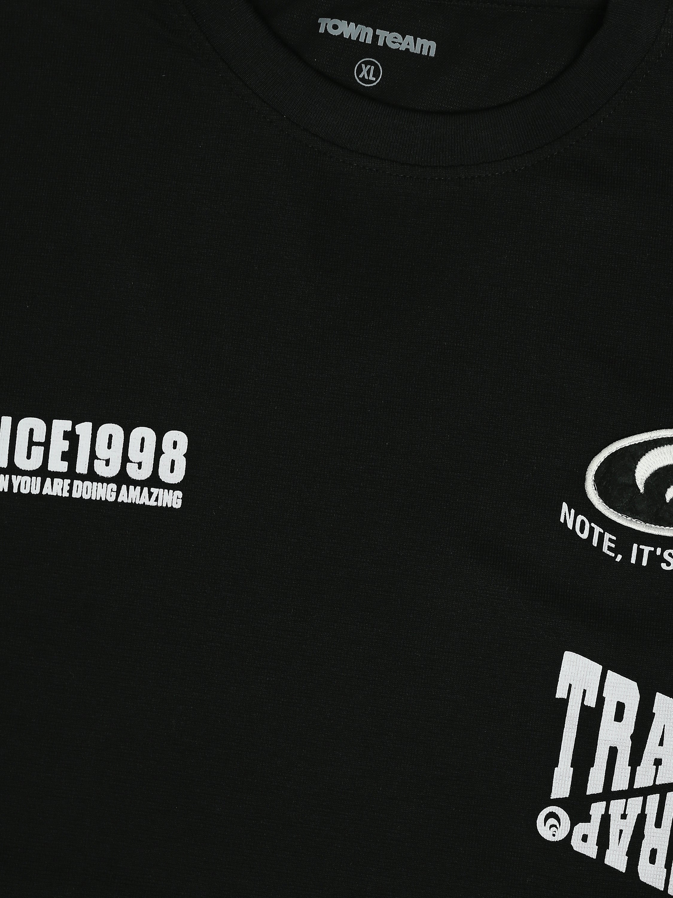 T-shirt Homme Oversize à Imprimés Typographiques Streetwear - TSH25SPRO20276TM1