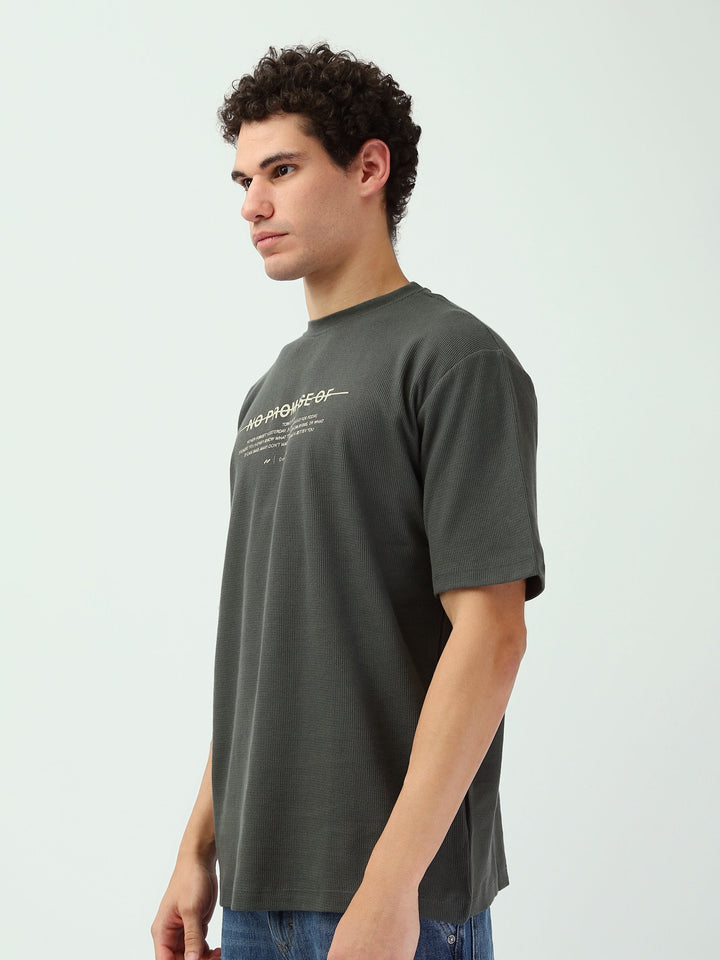 T-shirt Homme Oversize Imprimé avec Col Rond - TSH25SPRO20305TM1