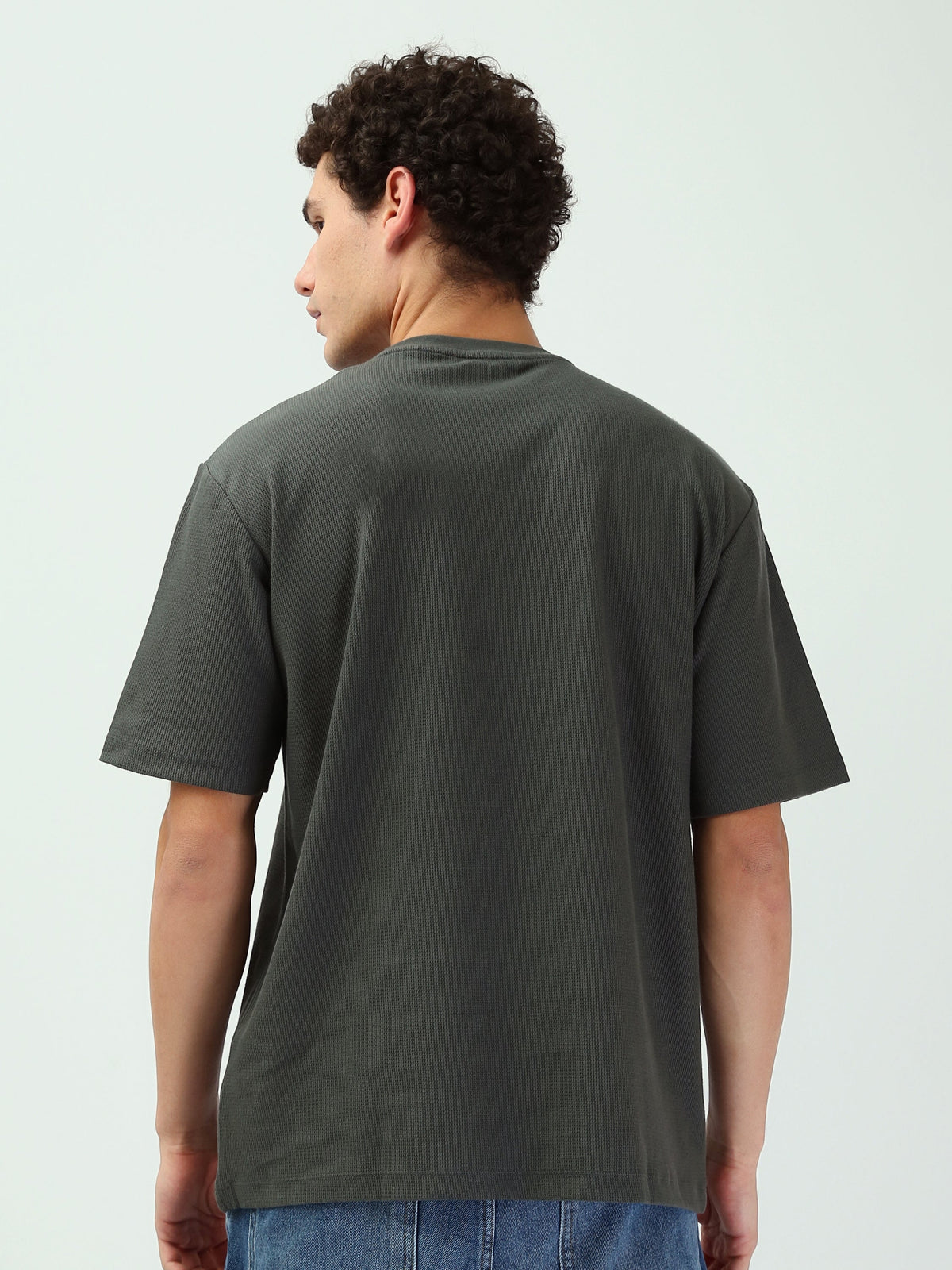 T-shirt Homme Oversize Imprimé avec Col Rond - TSH25SPRO20305TM1
