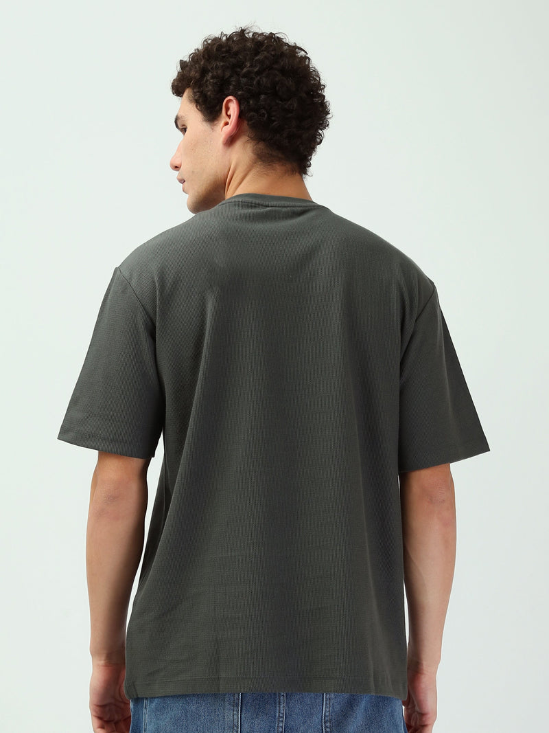 T-shirt Homme Oversize Imprimé avec Col Rond - TSH25SPRO20305TM1