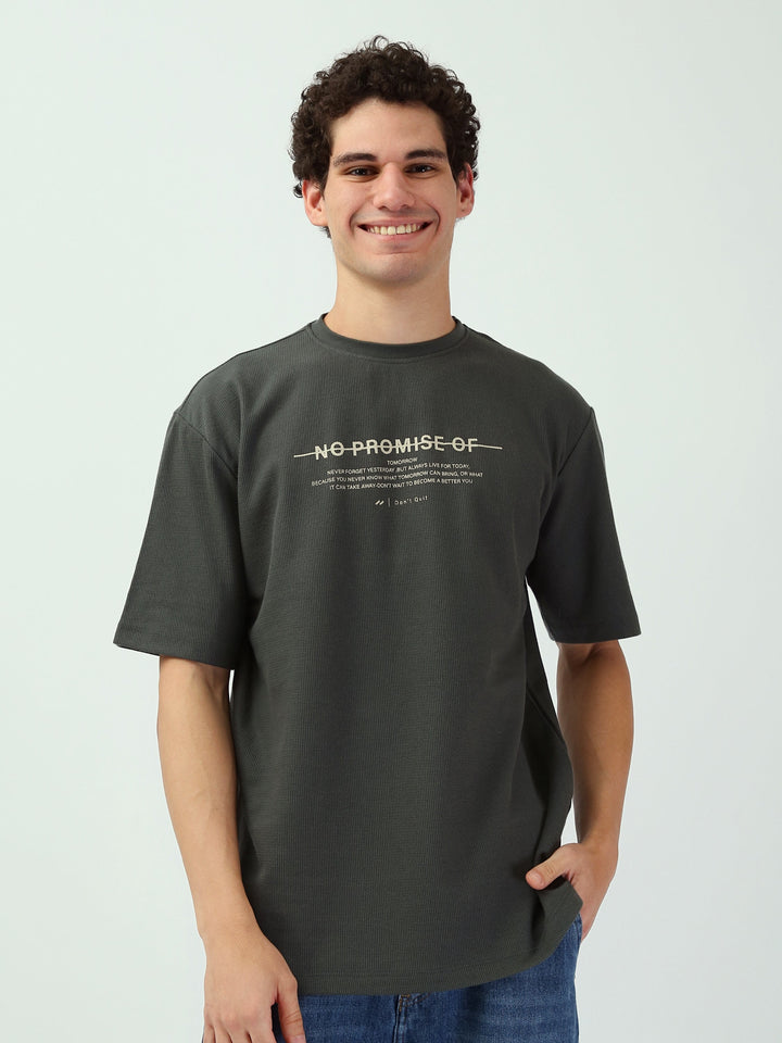 T-shirt Homme Oversize Imprimé avec Col Rond - TSH25SPRO20305TM1