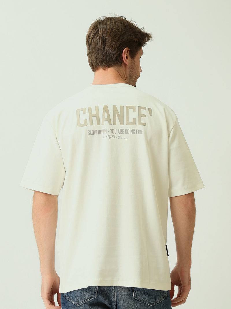 T-Shirt Homme Oversize à Manches Courtes avec Imprimé Minimaliste - TSH25SPRO20320TM1