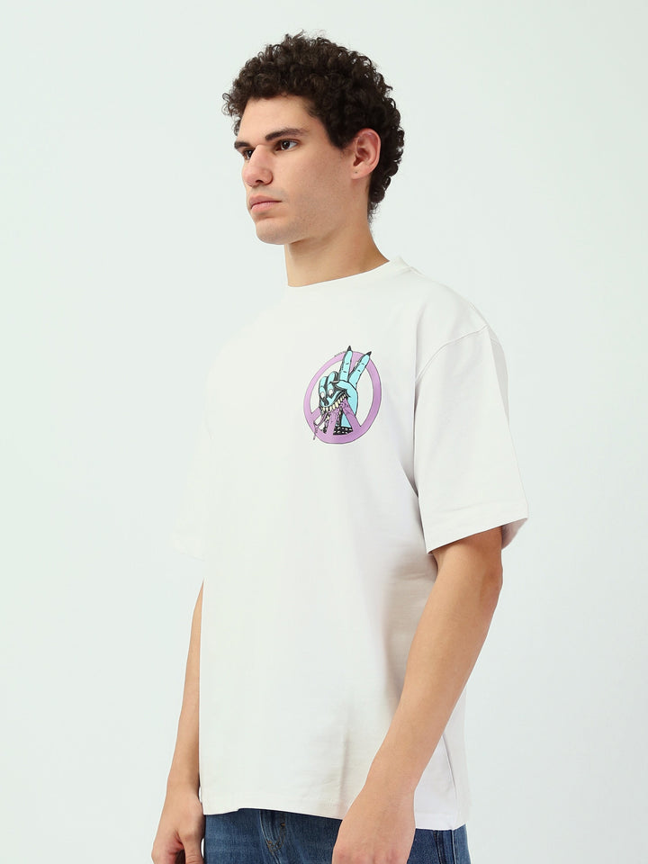 T-Shirt Homme Oversize à Imprimé Graphique Streetwear - TSH25SPRO20326TM1