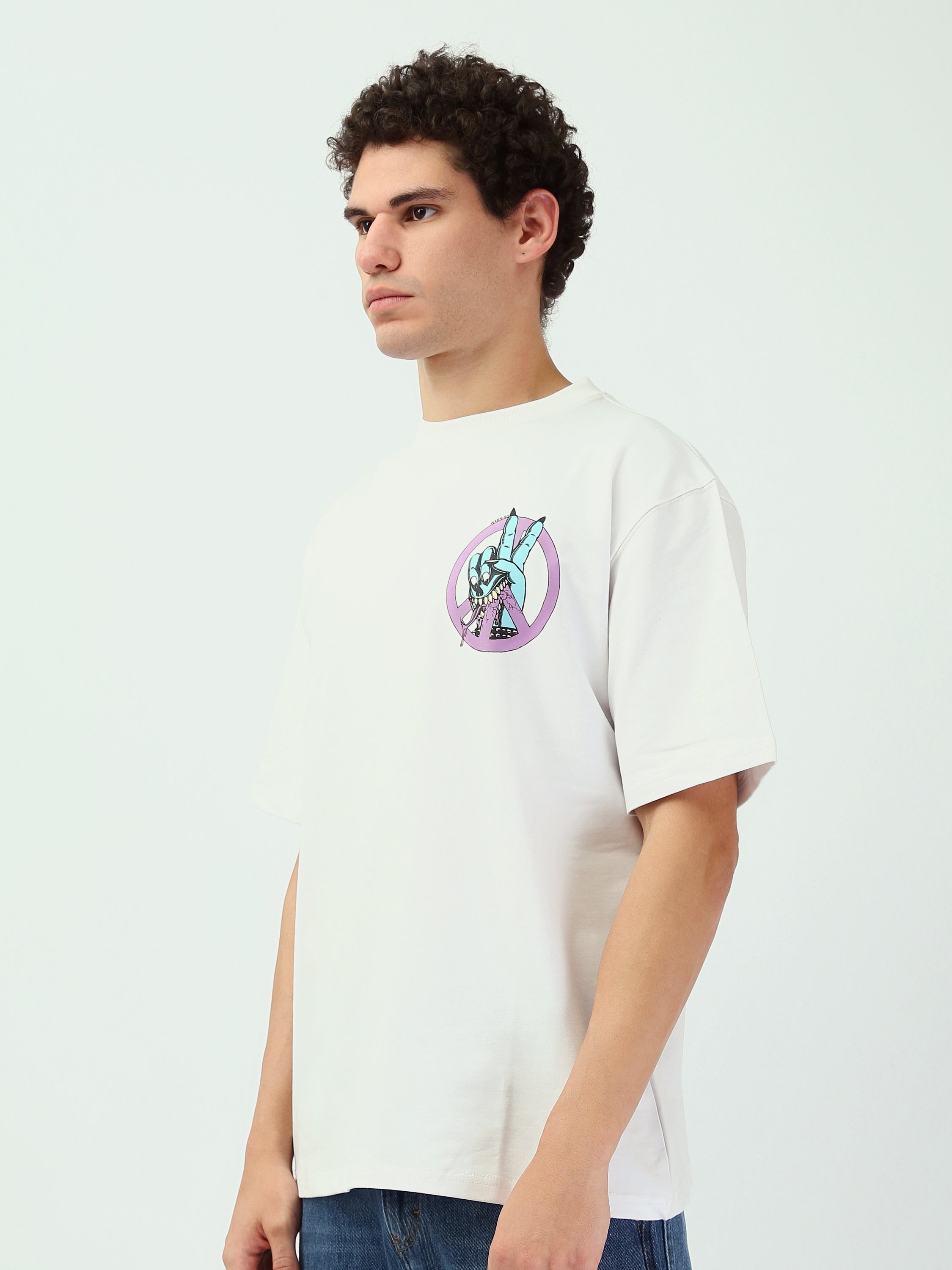T-Shirt Homme Oversize à Imprimé Graphique Streetwear - TSH25SPRO20326TM1