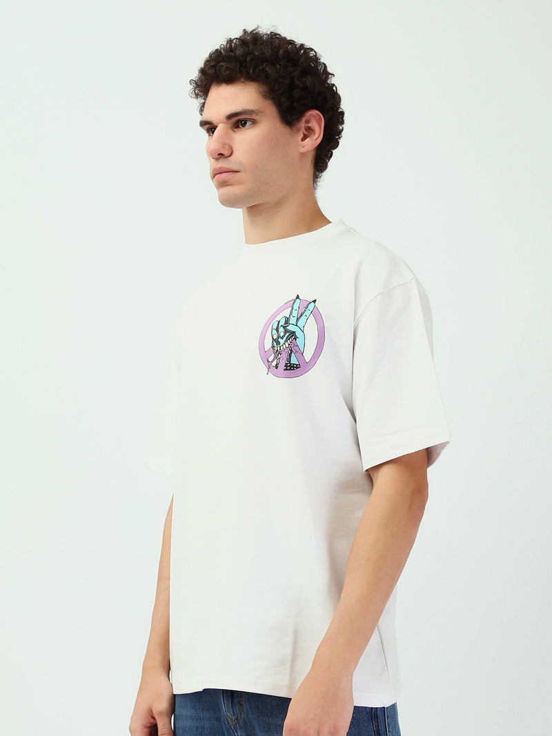 T-Shirt Homme Oversize à Imprimé Graphique Streetwear - TSH25SPRO20326TM1
