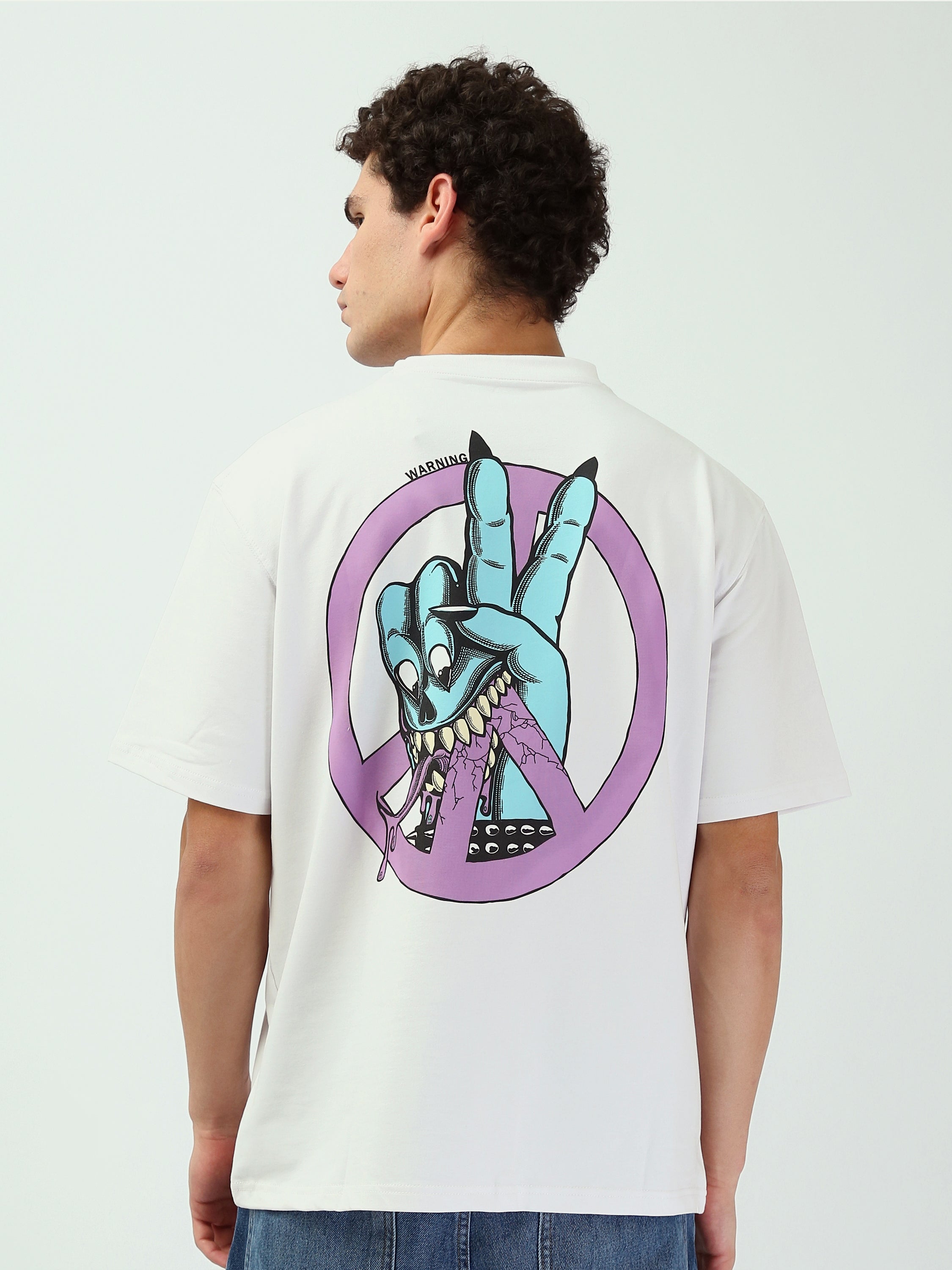 T-Shirt Homme Oversize à Imprimé Graphique Streetwear - TSH25SPRO20326TM1