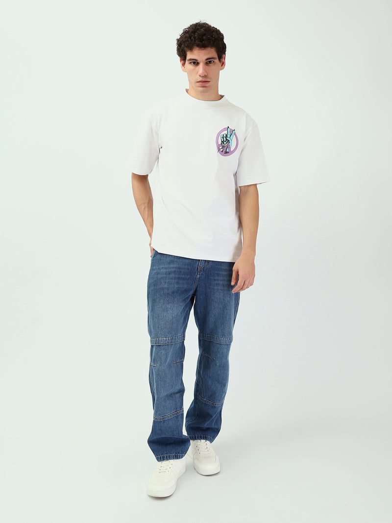 T-Shirt Homme Oversize à Imprimé Graphique Streetwear - TSH25SPRO20326TM1
