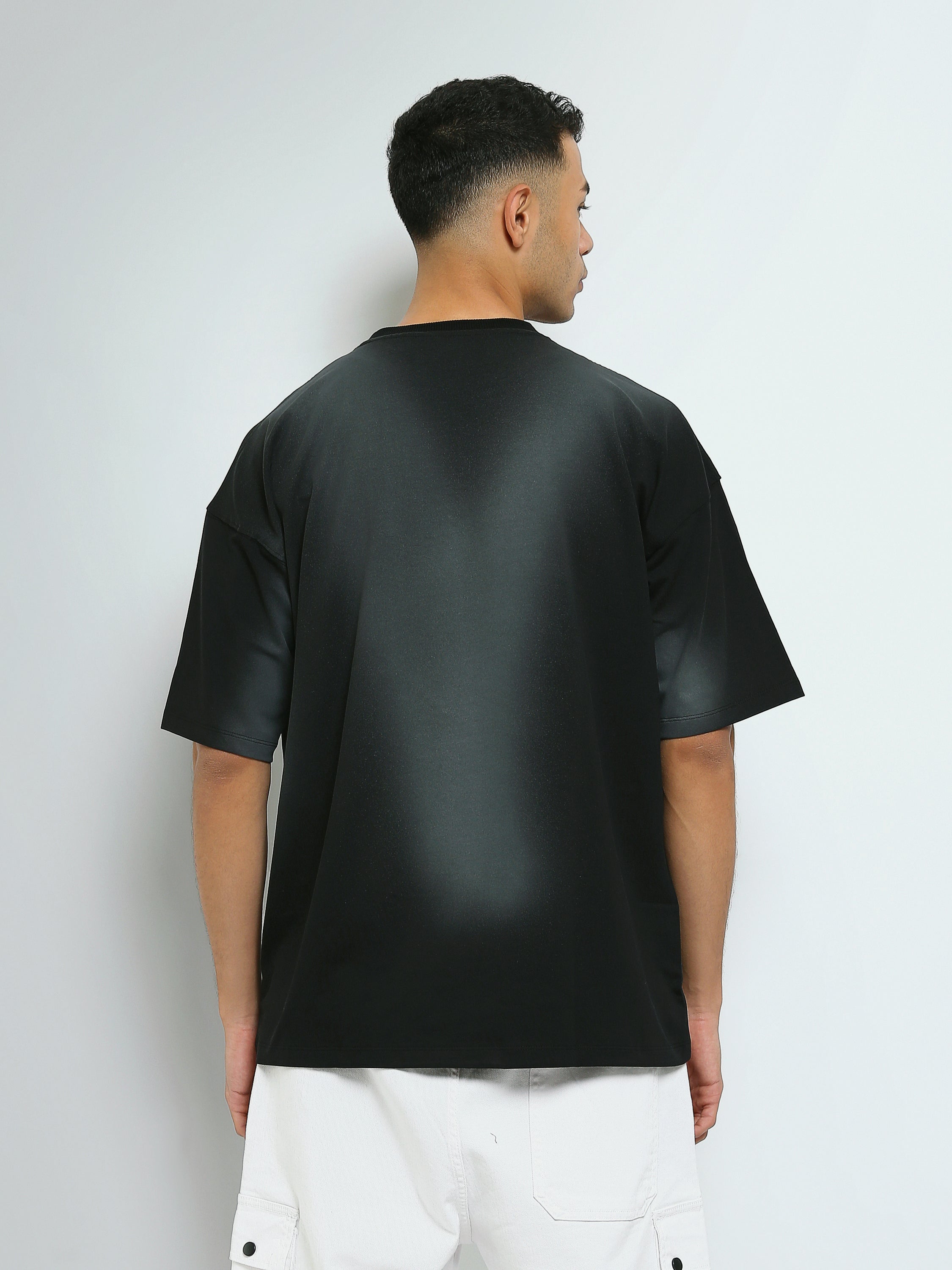 T-Shirt Homme Oversize à Imprimé Typographique Streetwear - TSH25SPRO20343TM1