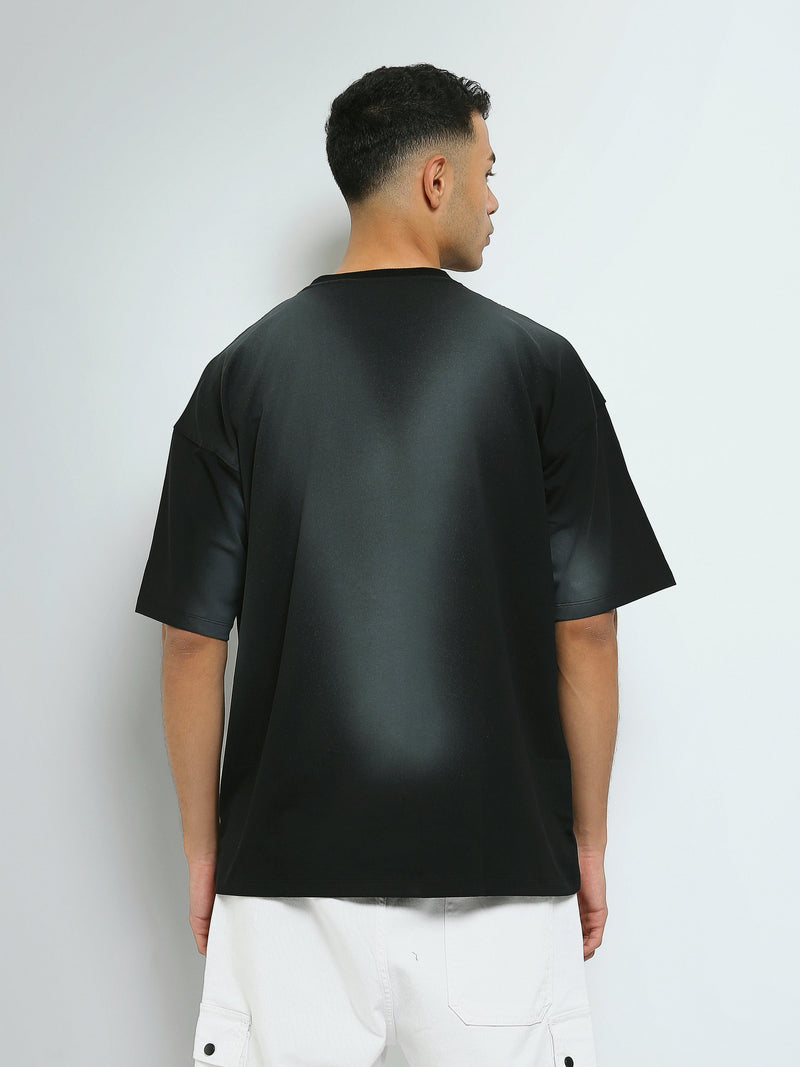 T-Shirt Homme Oversize à Imprimé Typographique Streetwear - TSH25SPRO20343TM1