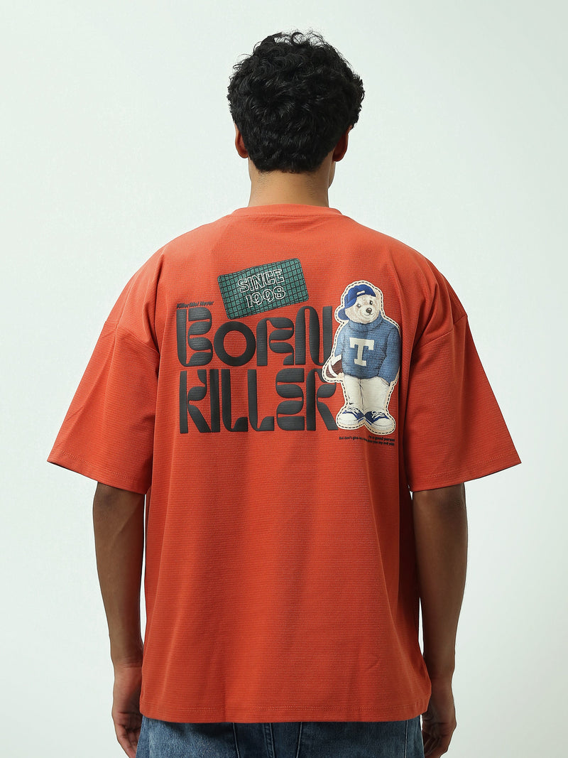 T-shirt Oversize Homme à Petit Imprimé Graphique - TSH25SPRO20387TM1