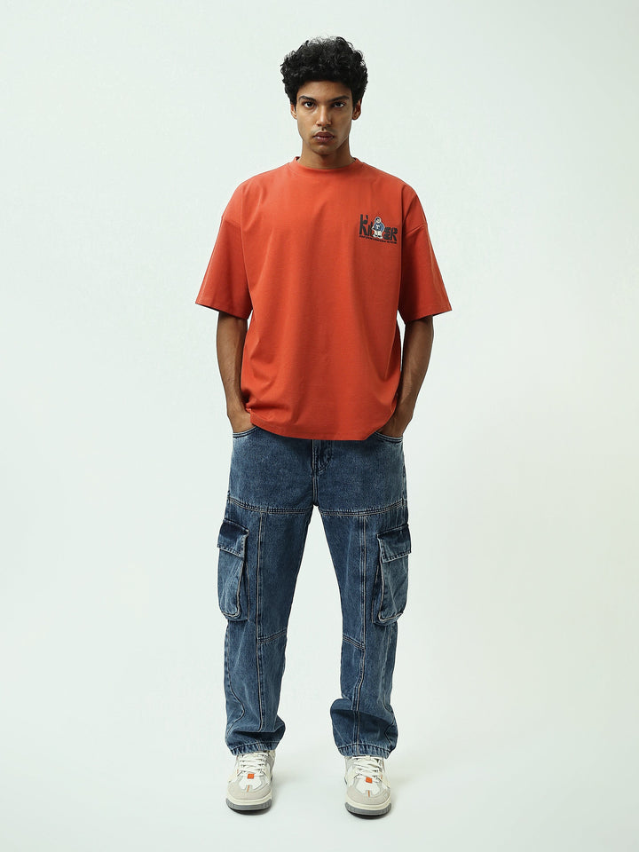 T-shirt Oversize Homme à Petit Imprimé Graphique - TSH25SPRO20387TM1