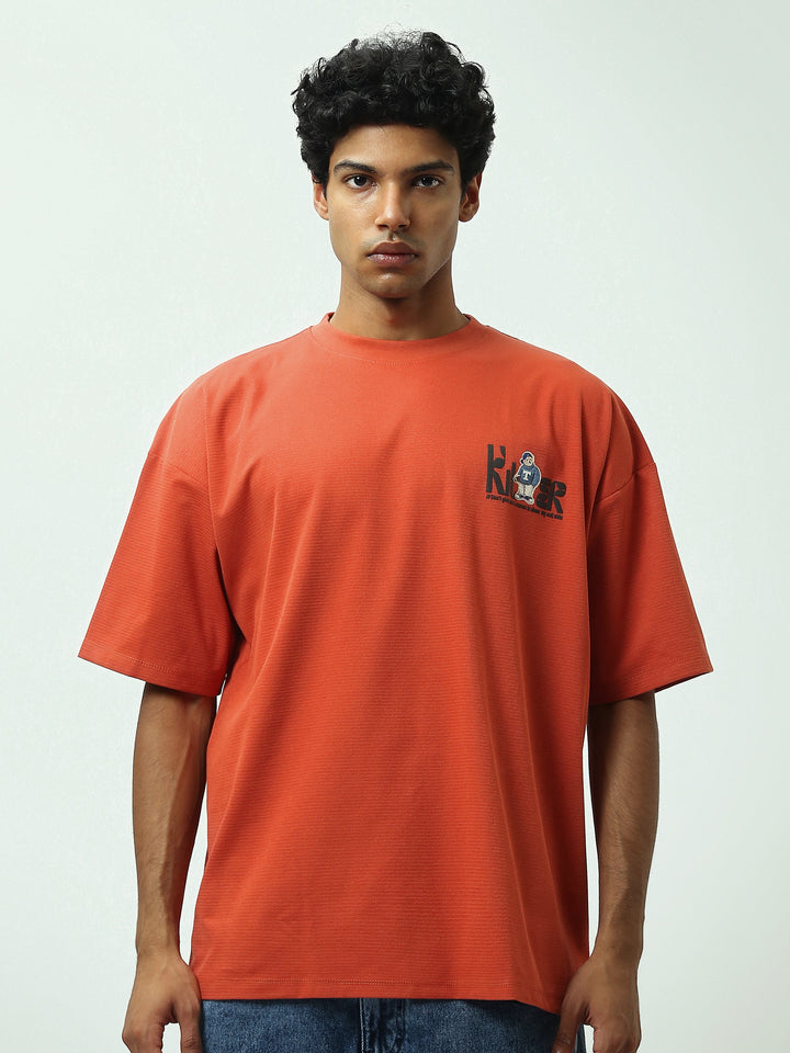 T-shirt Oversize Homme à Petit Imprimé Graphique - TSH25SPRO20387TM1