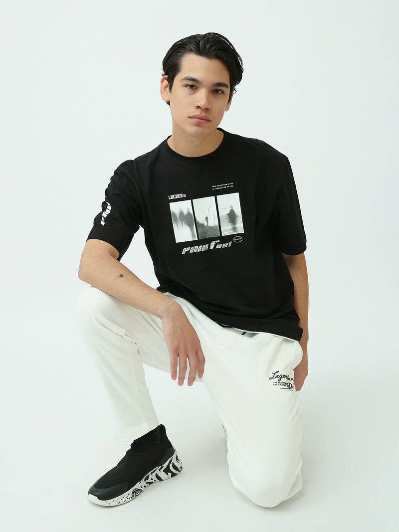 T-Shirt Homme Oversize à Imprimé Photo Graphique Streetwear - TSH25SPRO20394TM1