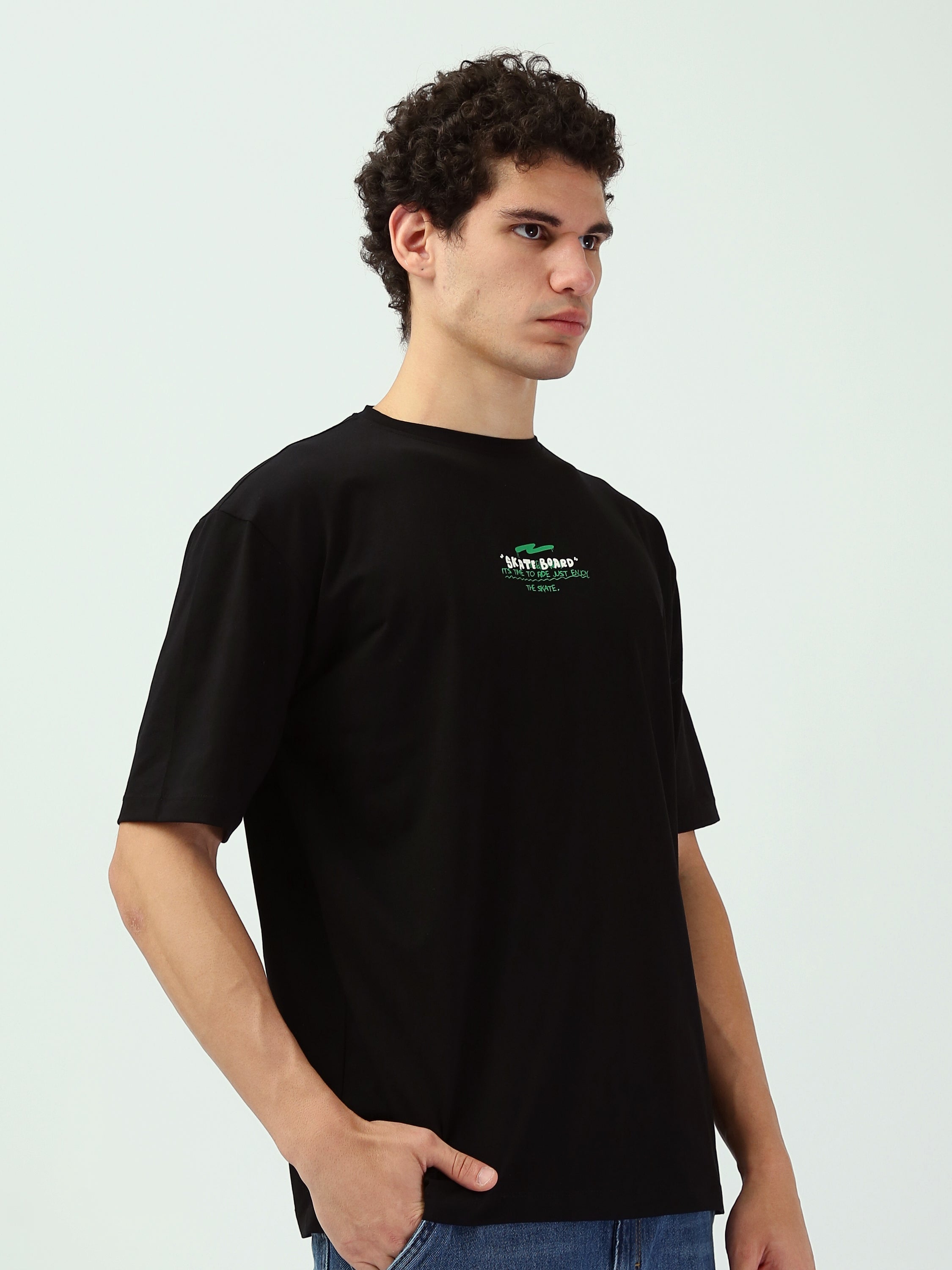 T-shirt Homme Oversize Imprimé Streetwear à Manches Courtes - TSH25SPRO20398TM1