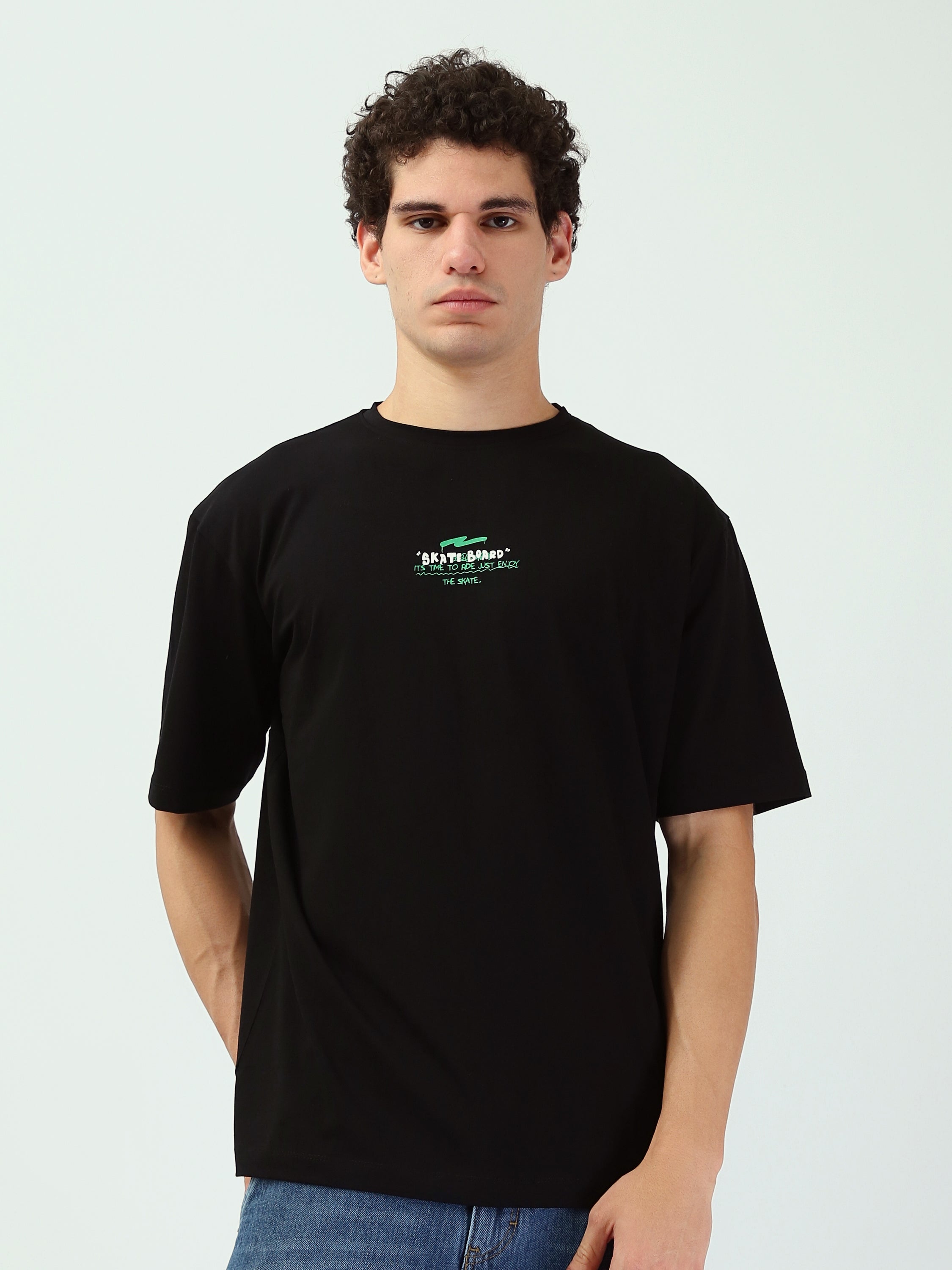 T-shirt Homme Oversize Imprimé Streetwear à Manches Courtes - TSH25SPRO20398TM1