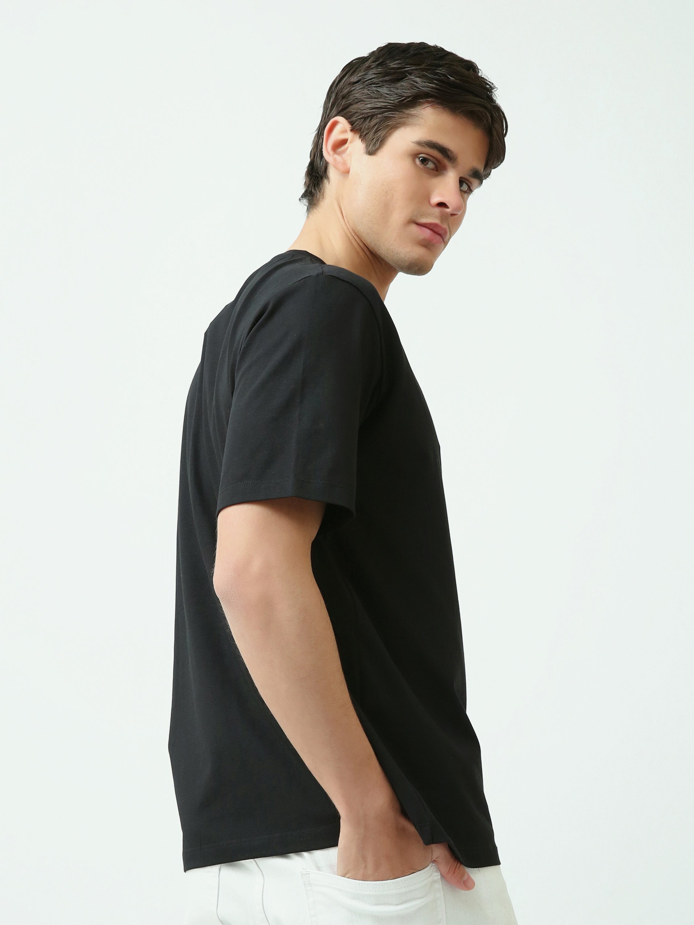 T-Shirt Homme Oversize à Imprimé Graphique Abstrait - TSH25SPRO20401TM1