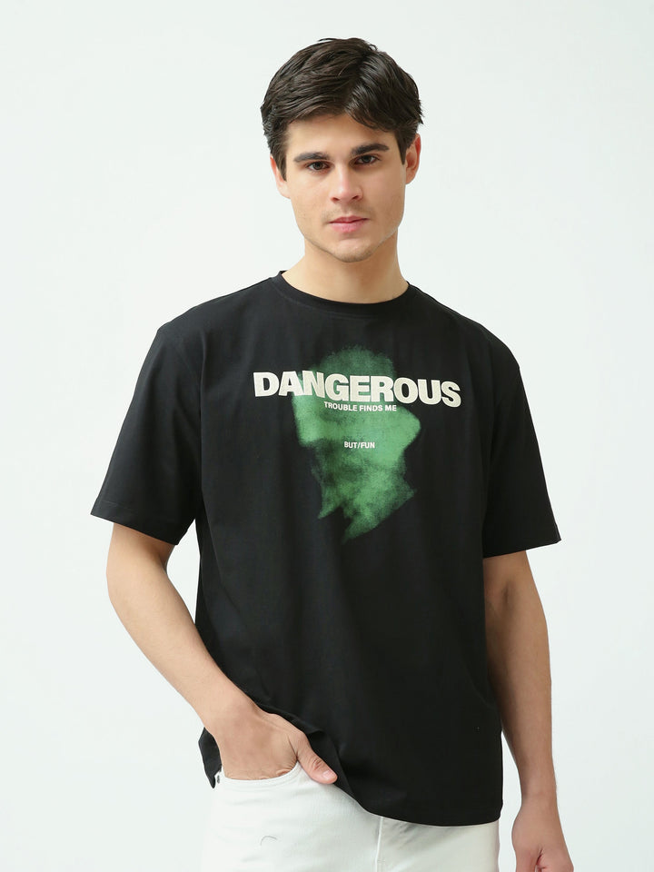 T-Shirt Homme Oversize à Imprimé Graphique Abstrait - TSH25SPRO20401TM1