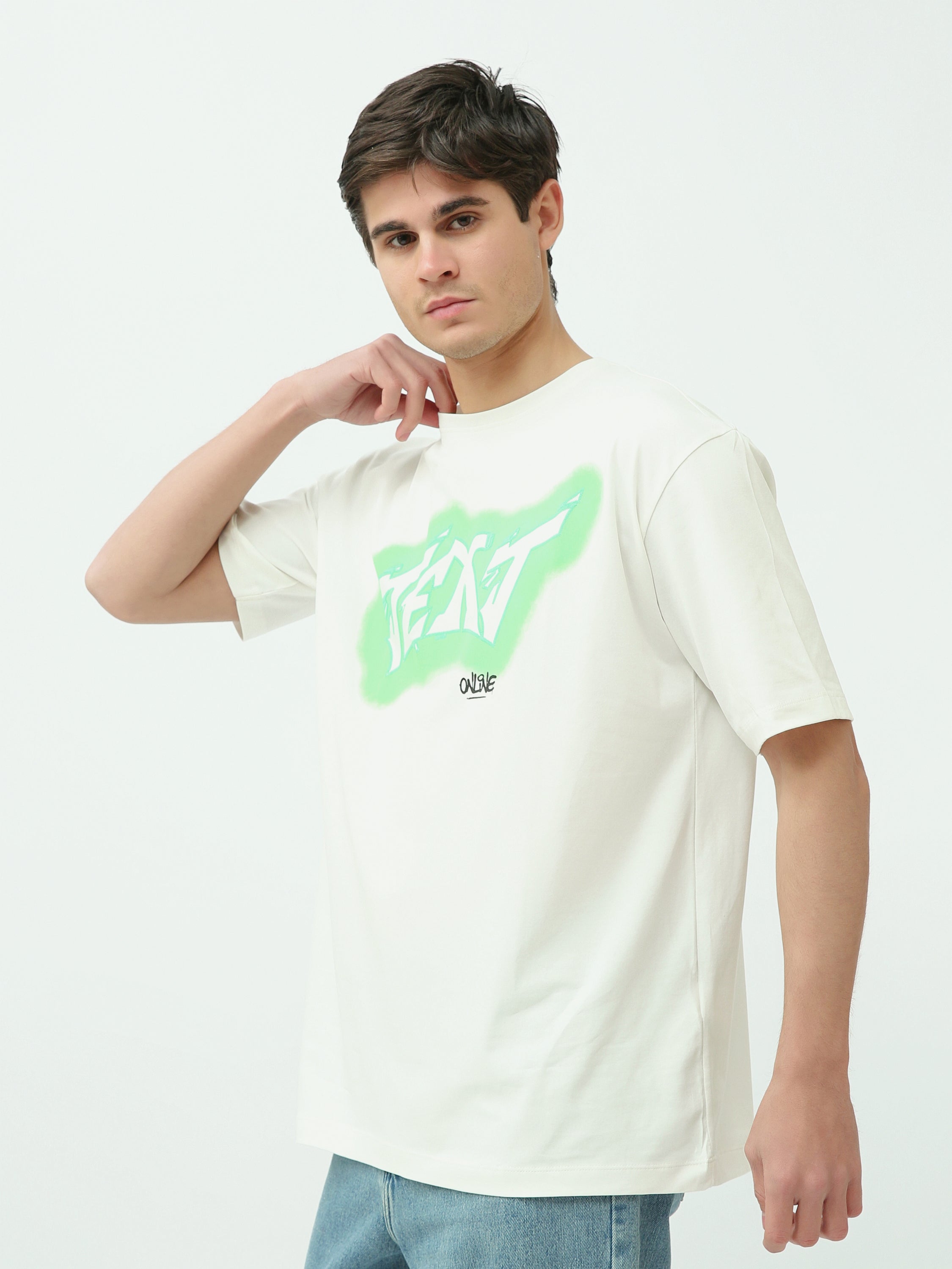 T-shirt Homme Off-White Oversized Imprimé Zest Vert – Style Streetwear - TSH25SPRO20404TM1