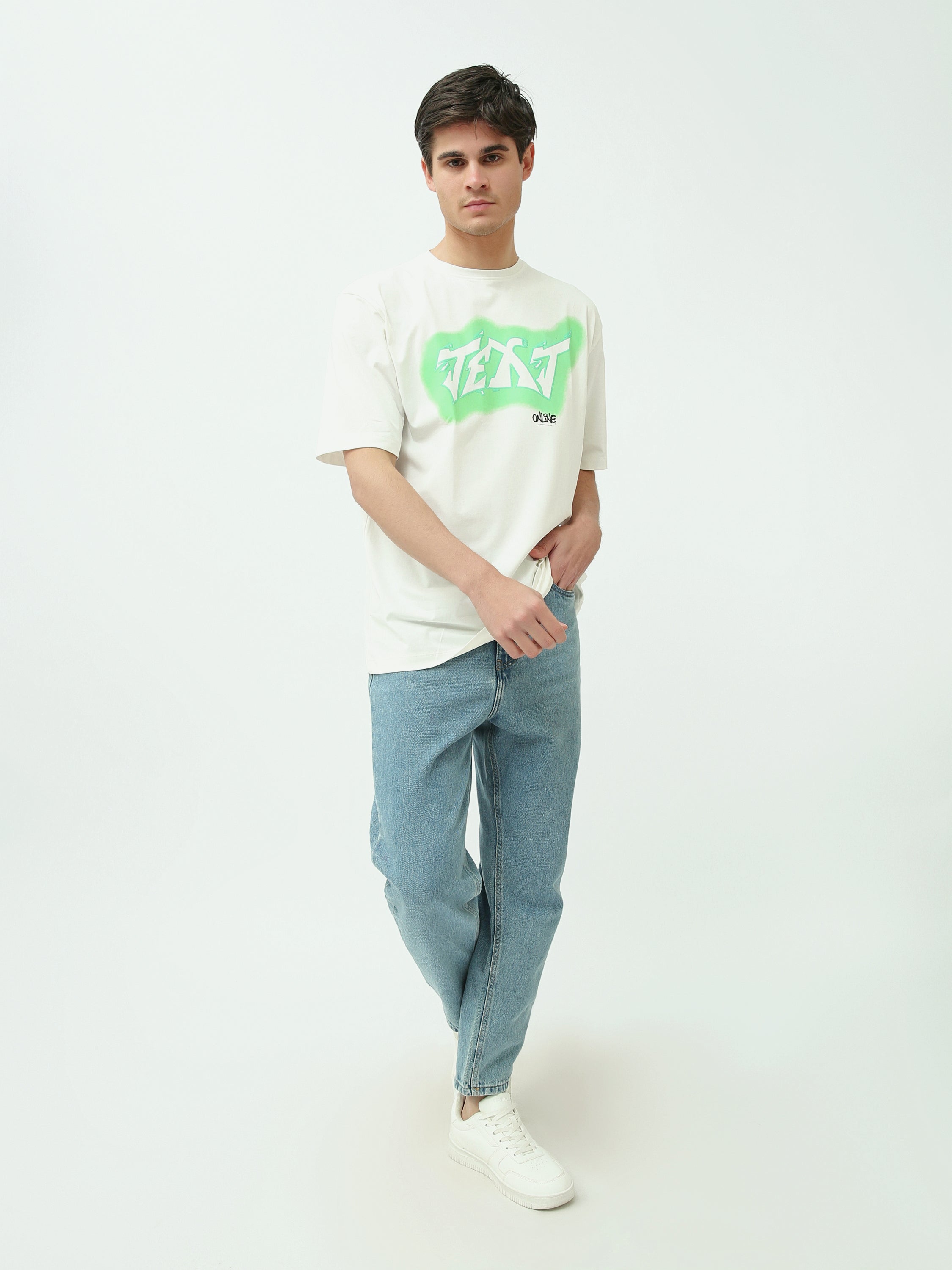 T-shirt Homme Off-White Oversized Imprimé Zest Vert – Style Streetwear - TSH25SPRO20404TM1