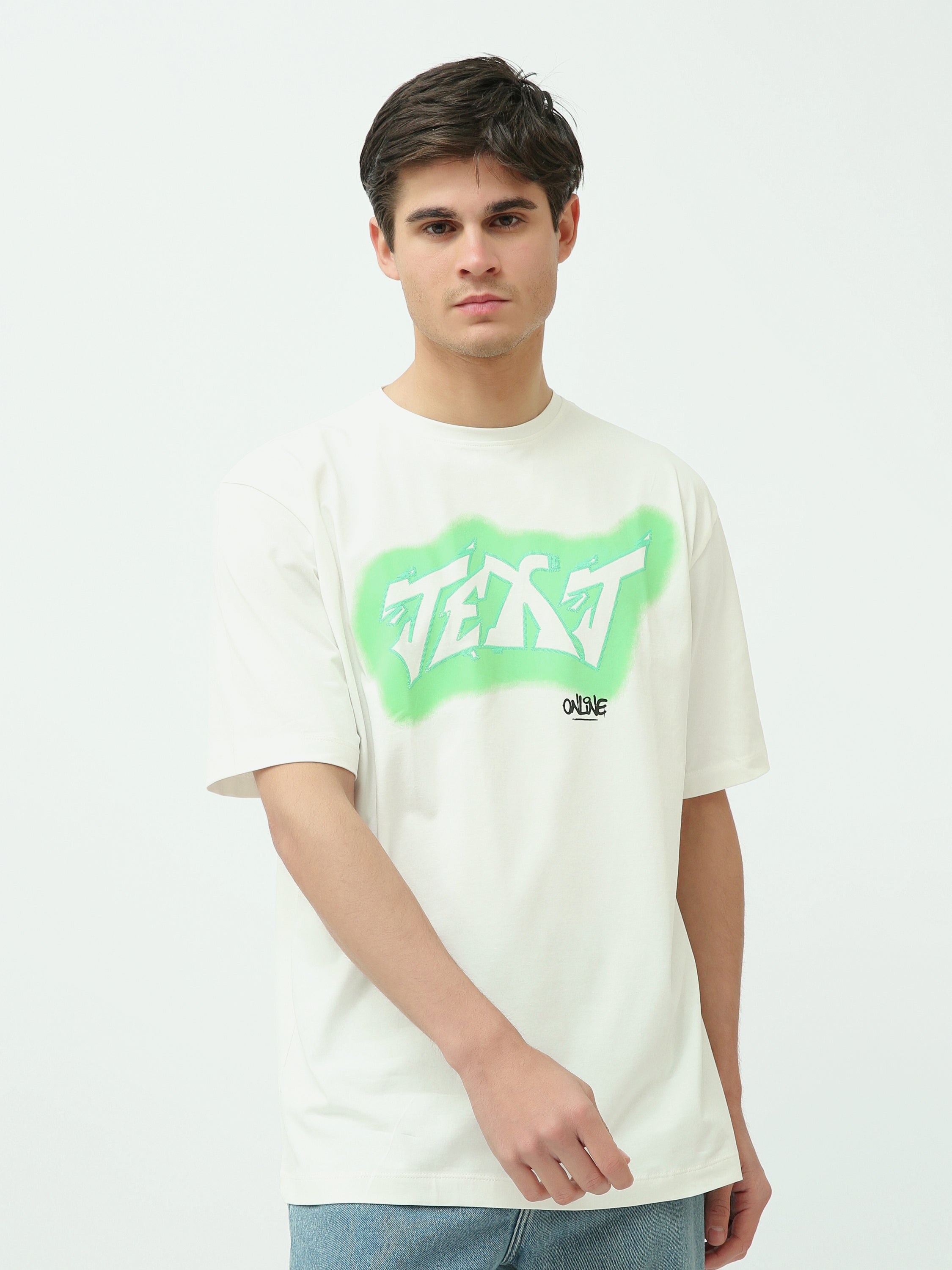 T-shirt Homme Off-White Oversized Imprimé Zest Vert – Style Streetwear - TSH25SPRO20404TM1
