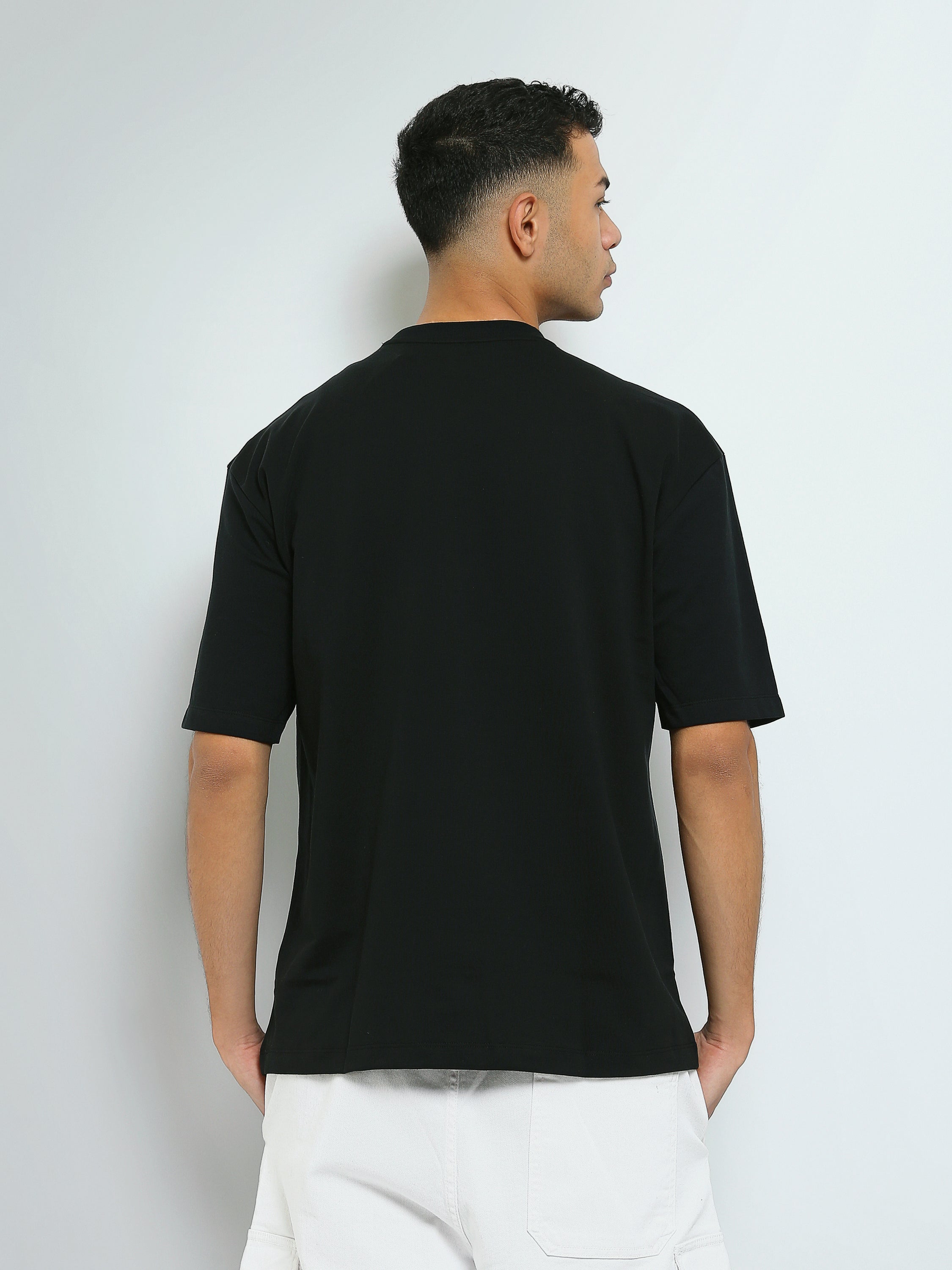 T-shirt Homme Oversize à Empiècements Graphiques - TSH25SPRO20433TM1