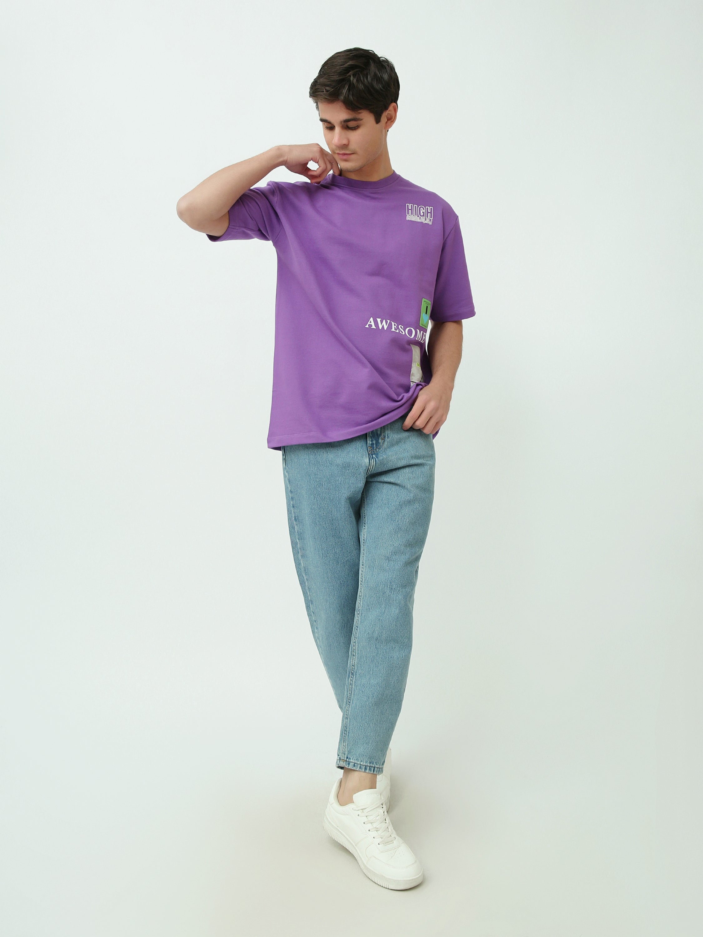 T-shirt homme manches courtes imprimé – Style streetwear moderne - TSH25SPRO20438TM1