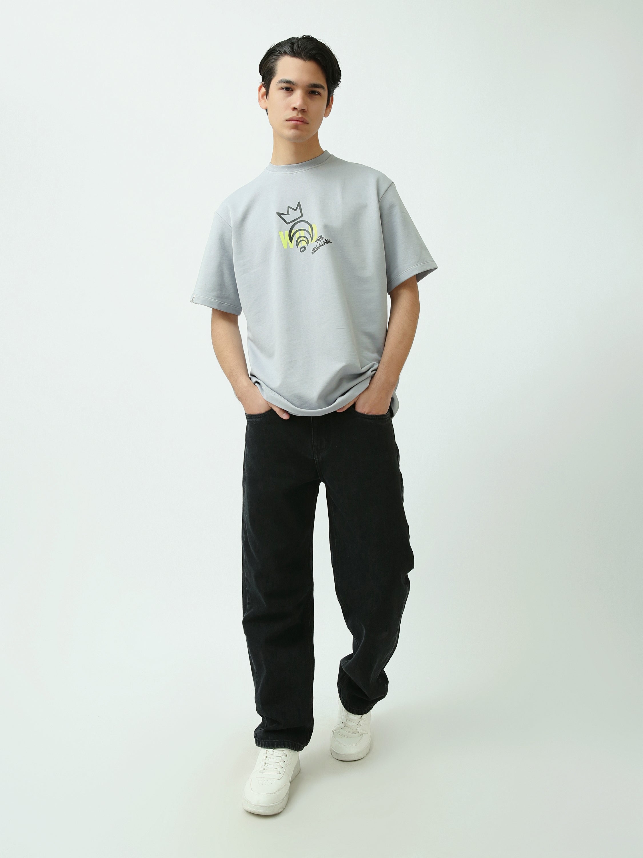 T-Shirt Homme Oversize à Imprimé Graphique Urbain - TSH25SPRO20439TM1