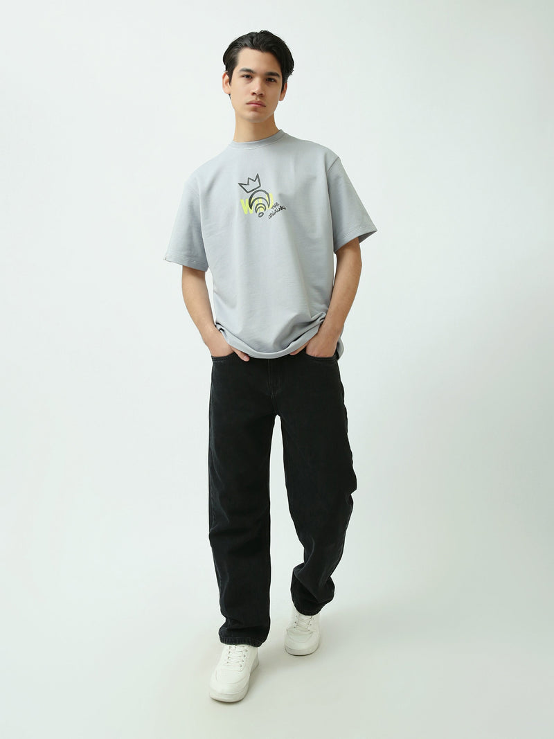 T-Shirt Homme Oversize à Imprimé Graphique Urbain - TSH25SPRO20439TM1