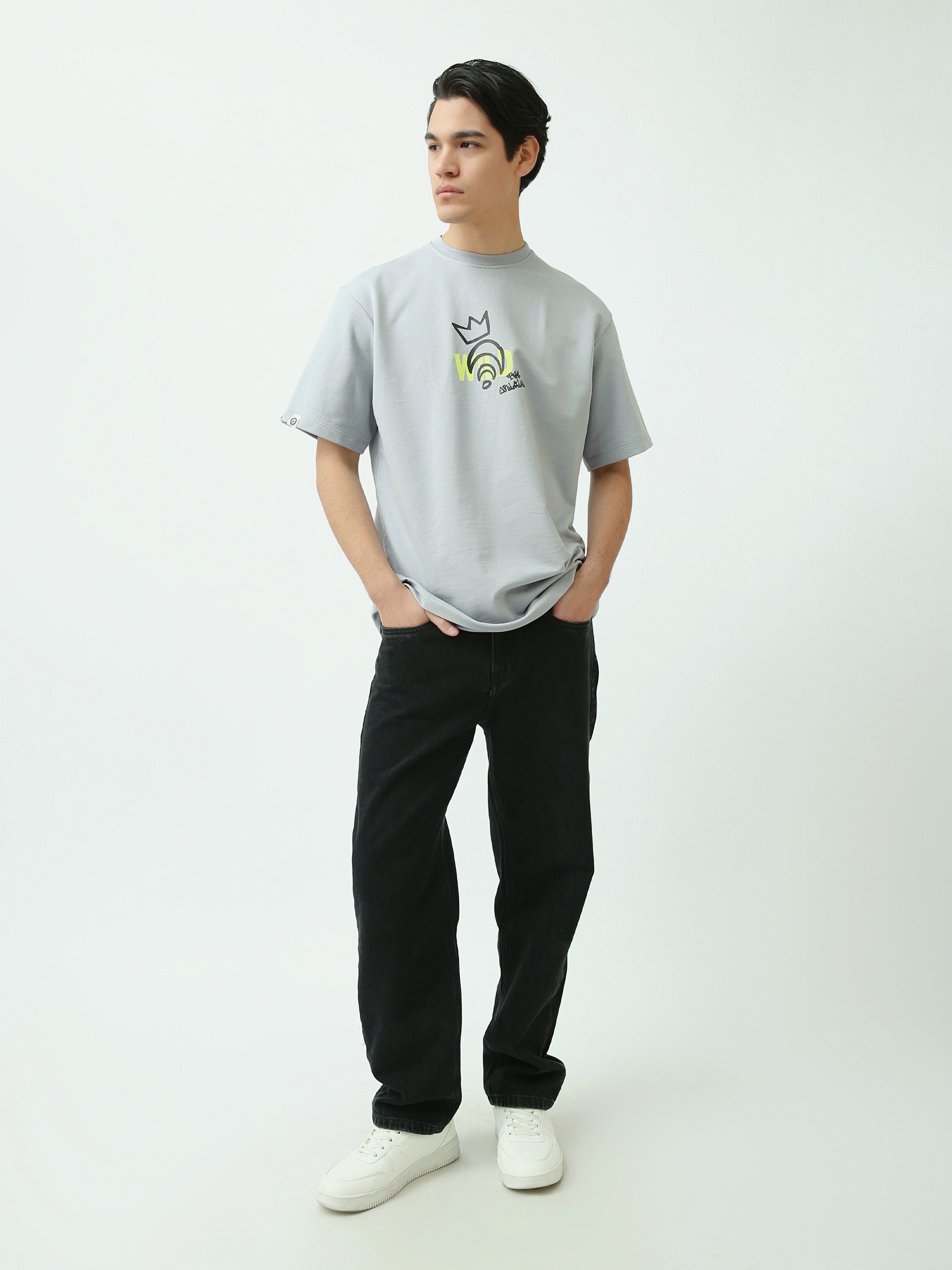 T-Shirt Homme Oversize à Imprimé Graphique Urbain - TSH25SPRO20439TM1