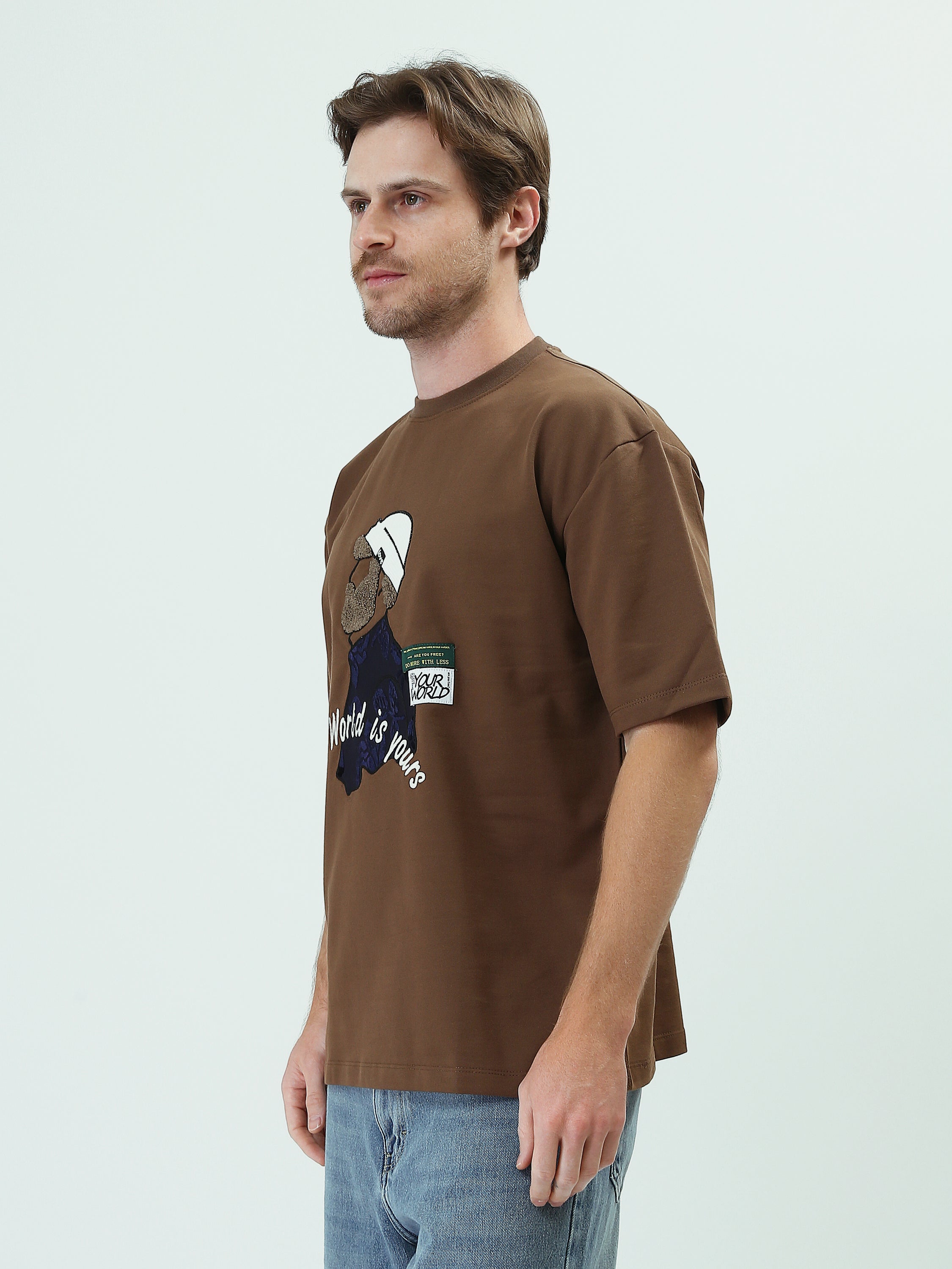 T-shirt Homme avec Impression Graphique – Style Décontracté et Moderne - TSH25SPRO20444TM1