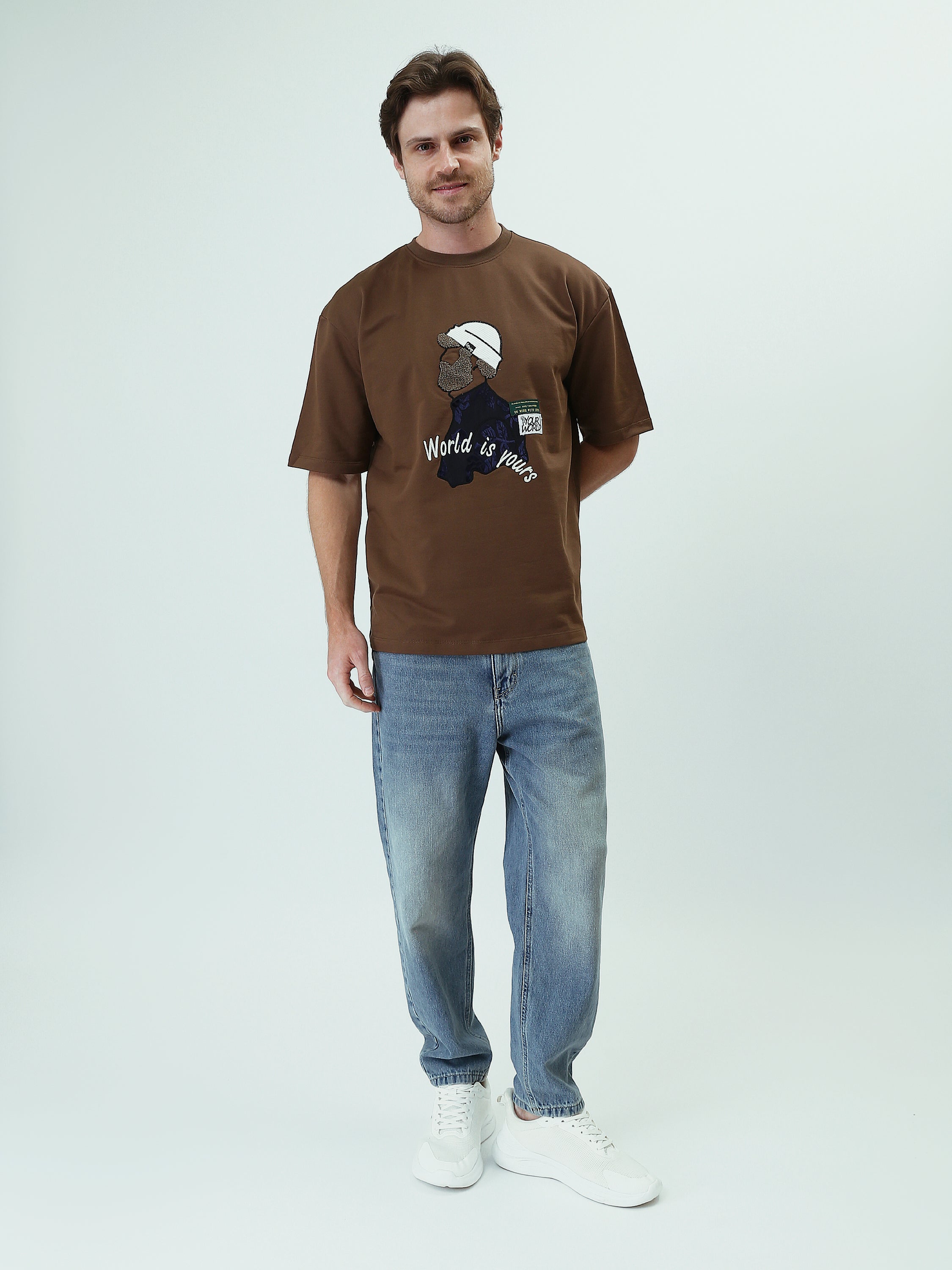 T-shirt Homme avec Impression Graphique – Style Décontracté et Moderne - TSH25SPRO20444TM1