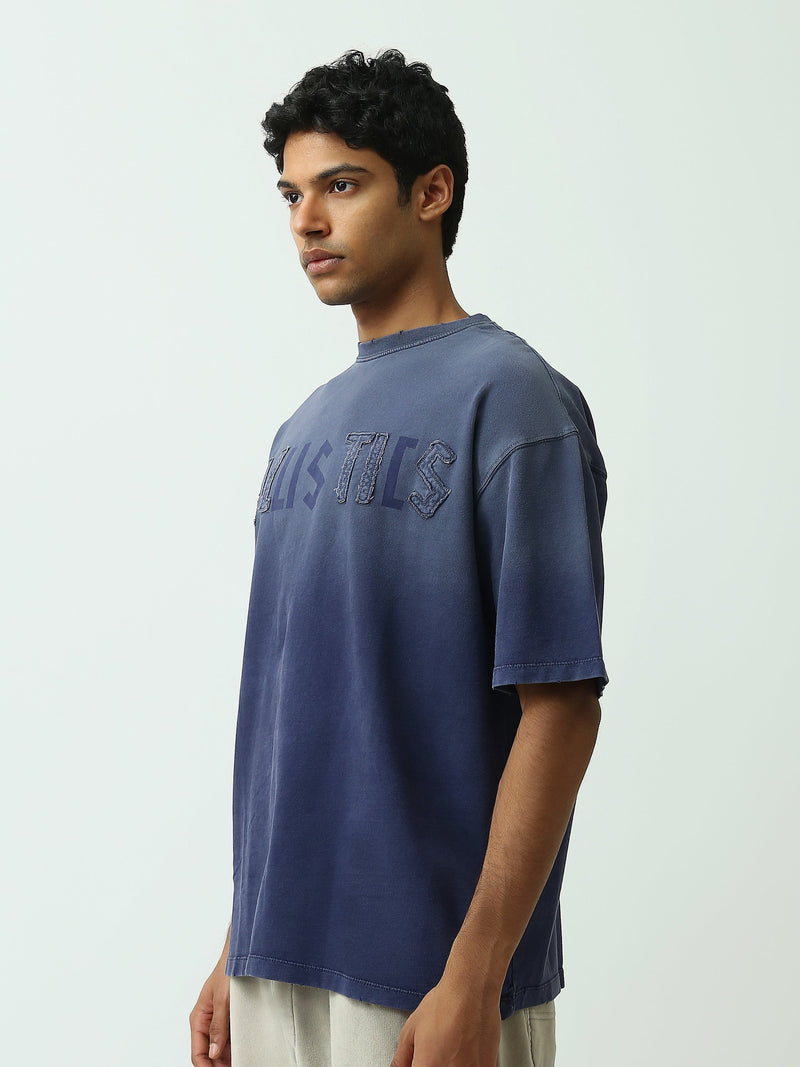 T-Shirt Homme Oversize à Lettrage Brodé Effet Vintage - TSH25SPRO20446TM1