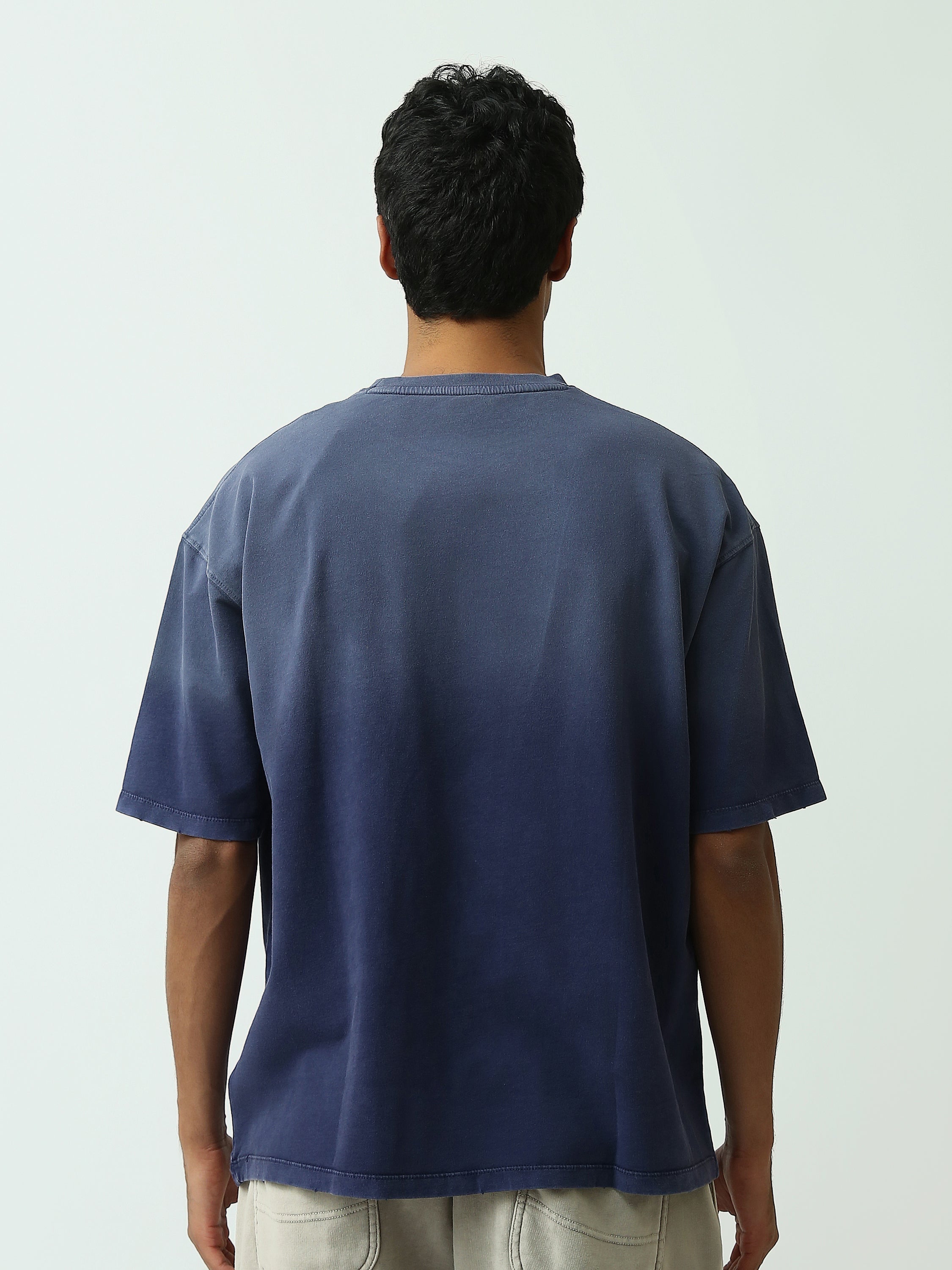 T-Shirt Homme Oversize à Lettrage Brodé Effet Vintage - TSH25SPRO20446TM1
