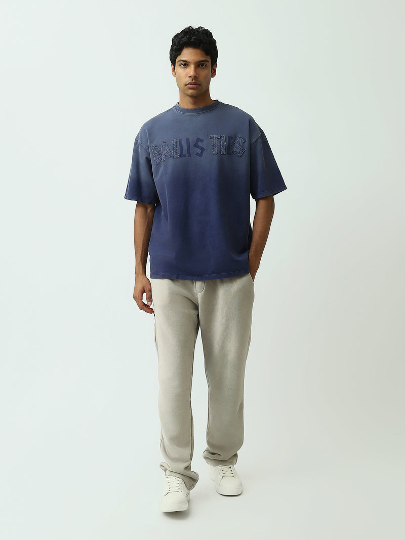 T-Shirt Homme Oversize à Lettrage Brodé Effet Vintage - TSH25SPRO20446TM1