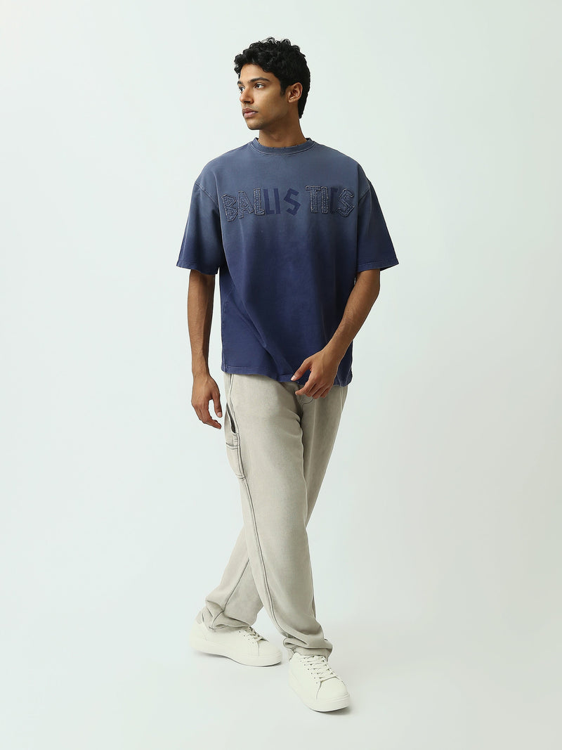 T-Shirt Homme Oversize à Lettrage Brodé Effet Vintage - TSH25SPRO20446TM1