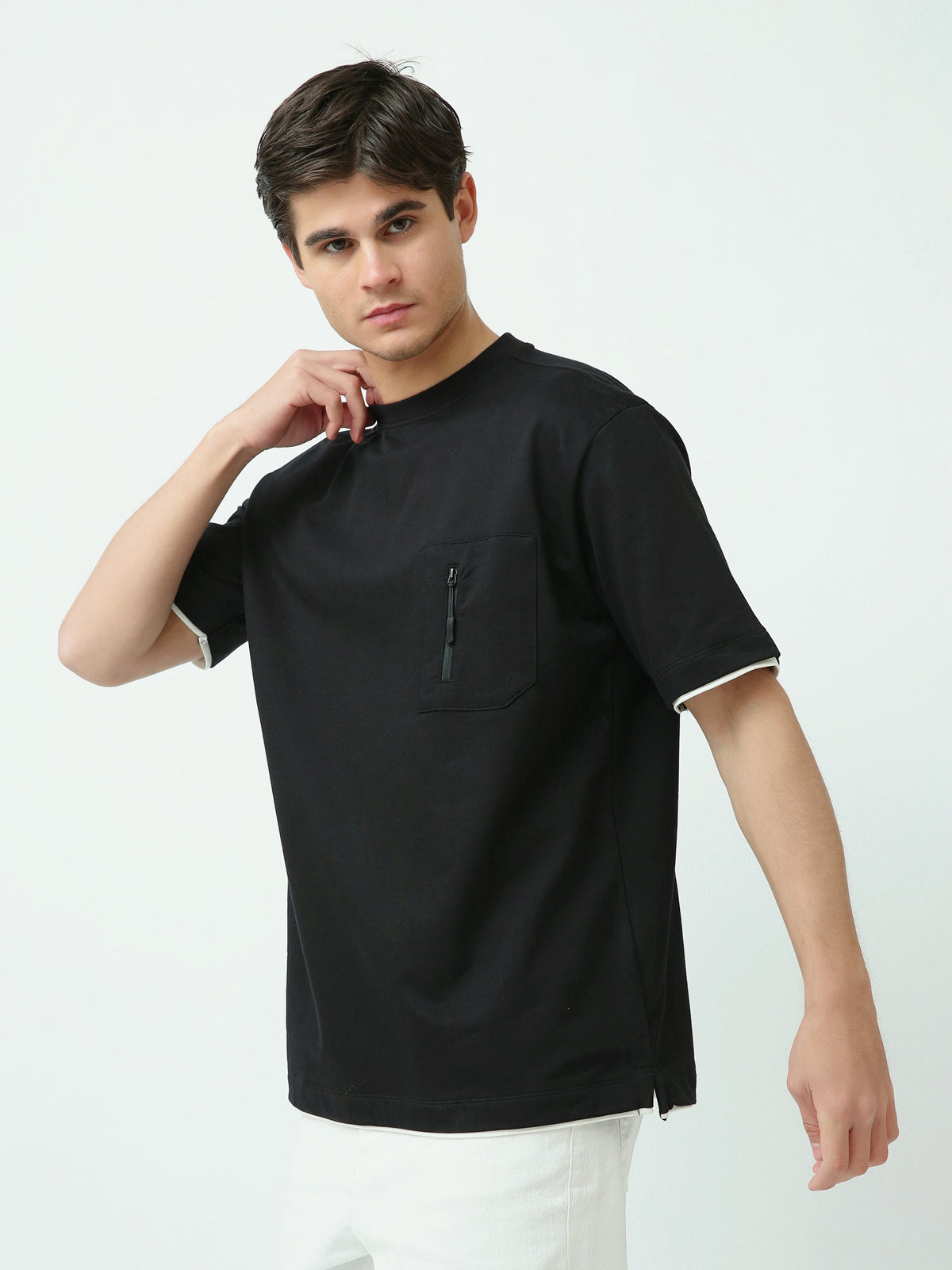 T-shirt Homme Casual Simple – Design Moderne avec Détail Zippé et Confort Quotidien - TSH25SPRO20447TM1