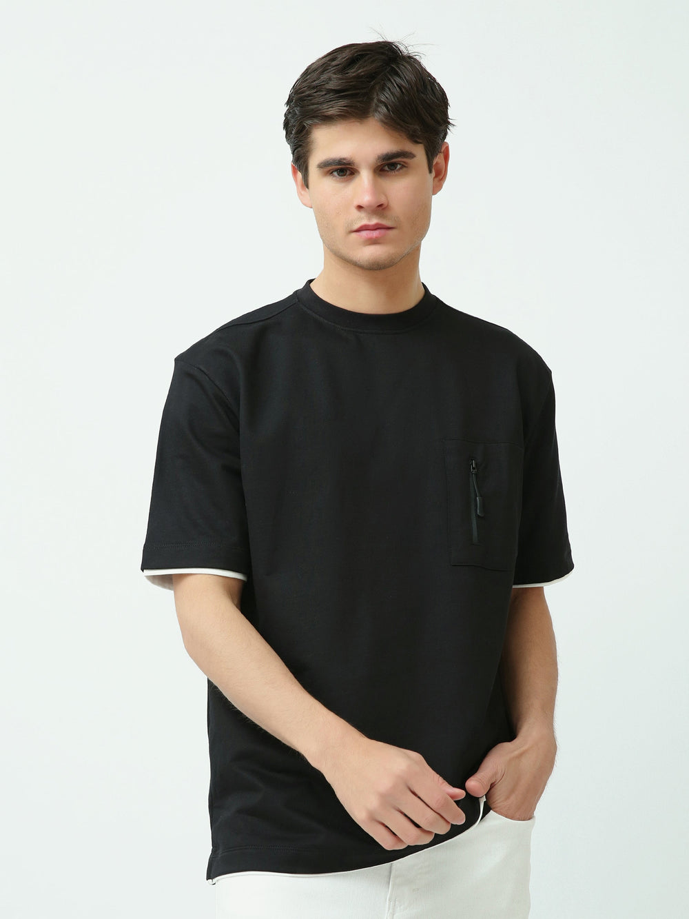 T-shirt Homme Casual Simple – Design Moderne avec Détail Zippé et Confort Quotidien - TSH25SPRO20447TM1