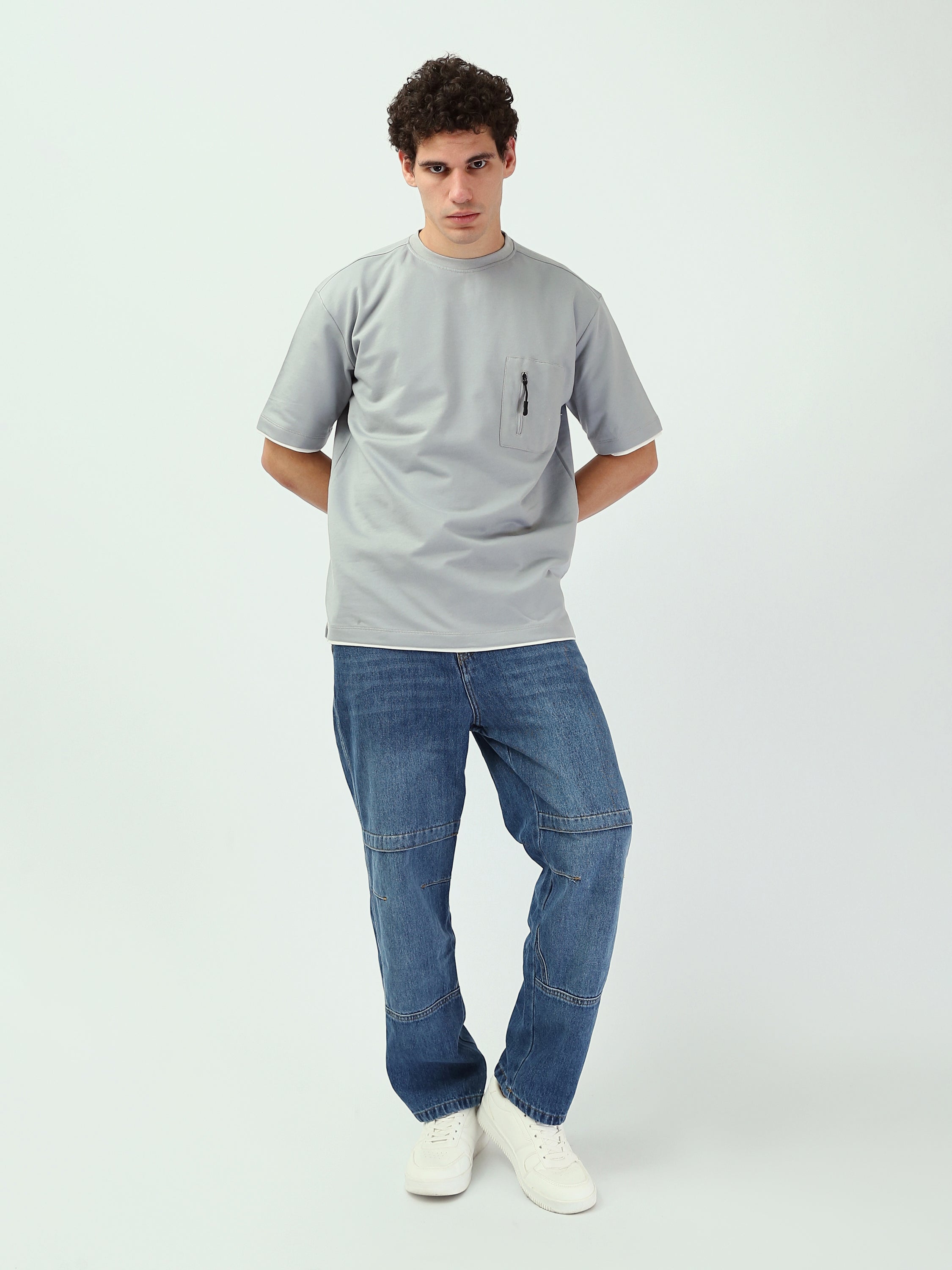 تيشيرت رجالي كاجوال ساده بتصميم عصري - TSH25SPRO20447TM1